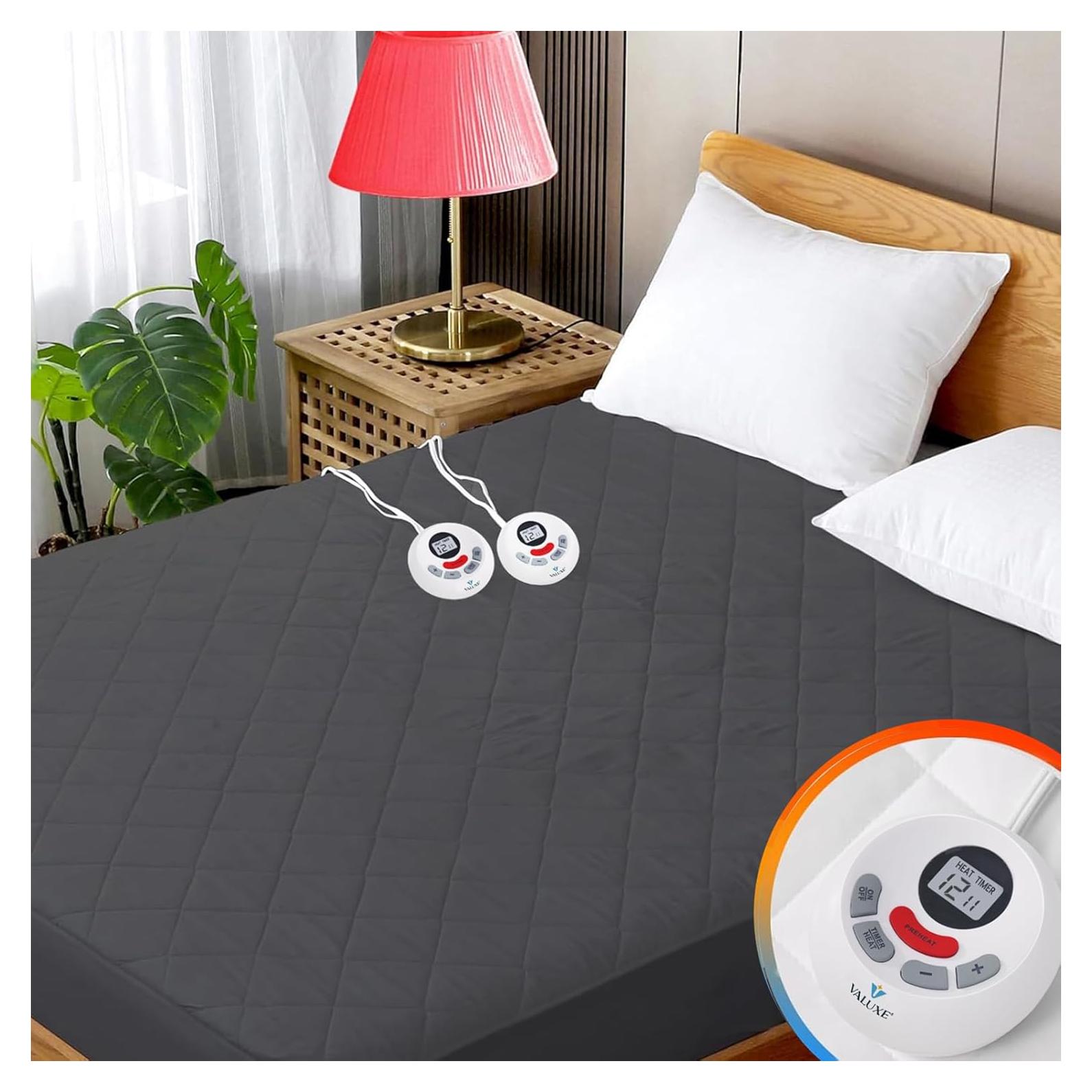 Almohadilla Térmica Individual VALUXE Gris Acolchada 10 Niveles Calor