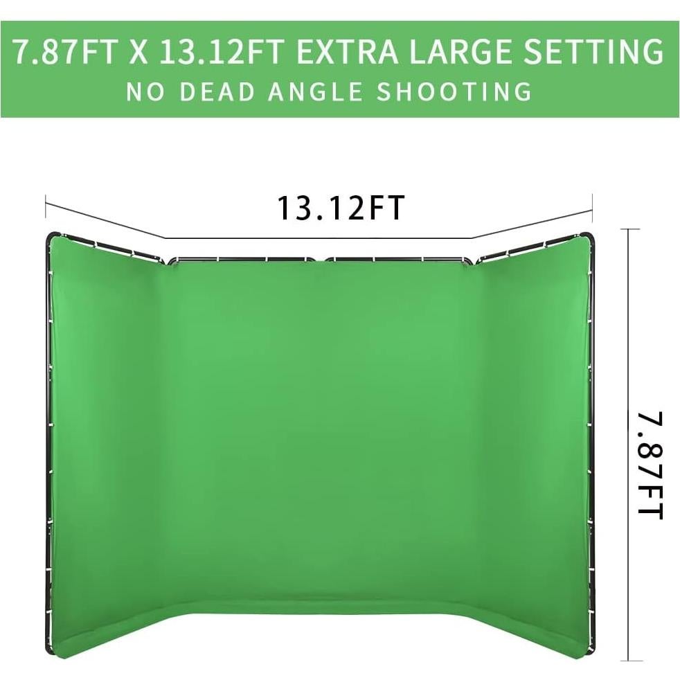 Pantalla Verde Chromakey 2.4m x 4m GSKAIWEN con Soporte