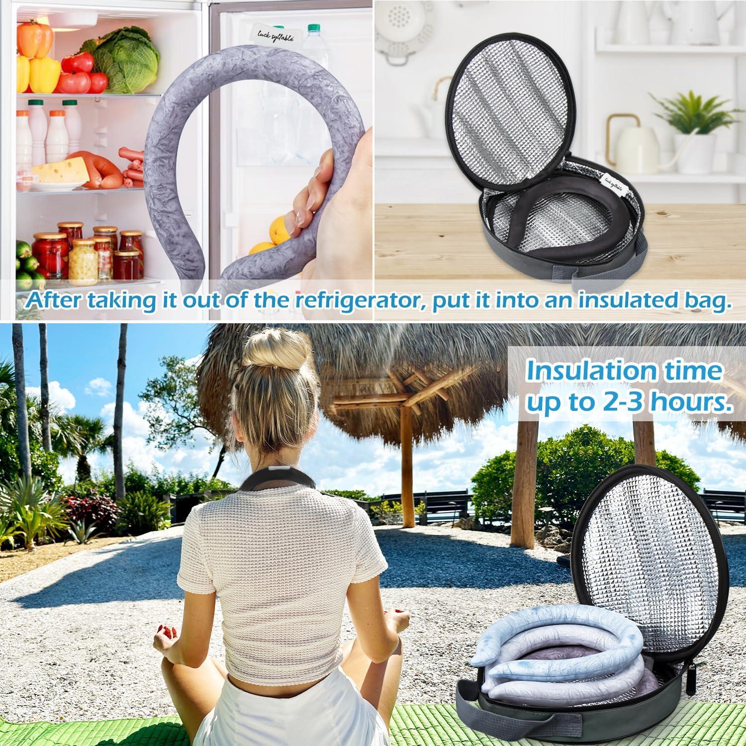 Tubo Enfriador de Cuello Luck Syllable Negro Reutilizable 150g