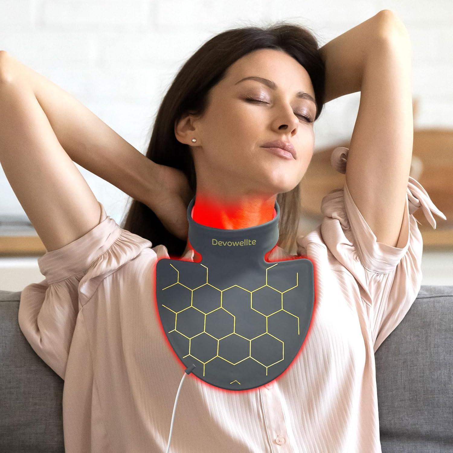 Luz Roja Terapia para Cuello y Pecho Devowellte 660nm 850nm