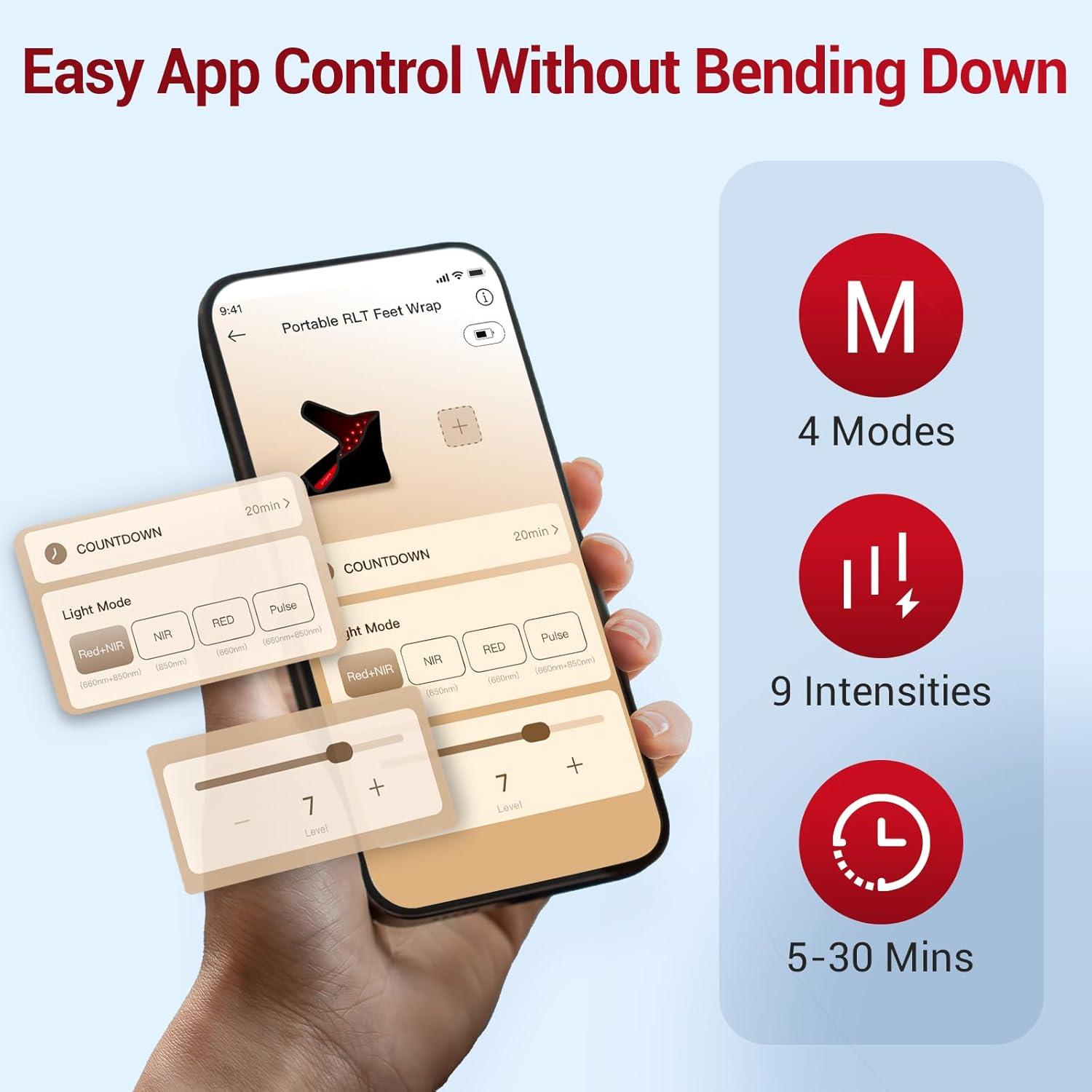 Comfytemp Terapia de Luz Roja Inalámbrica para Pies 22.86x17.78cm