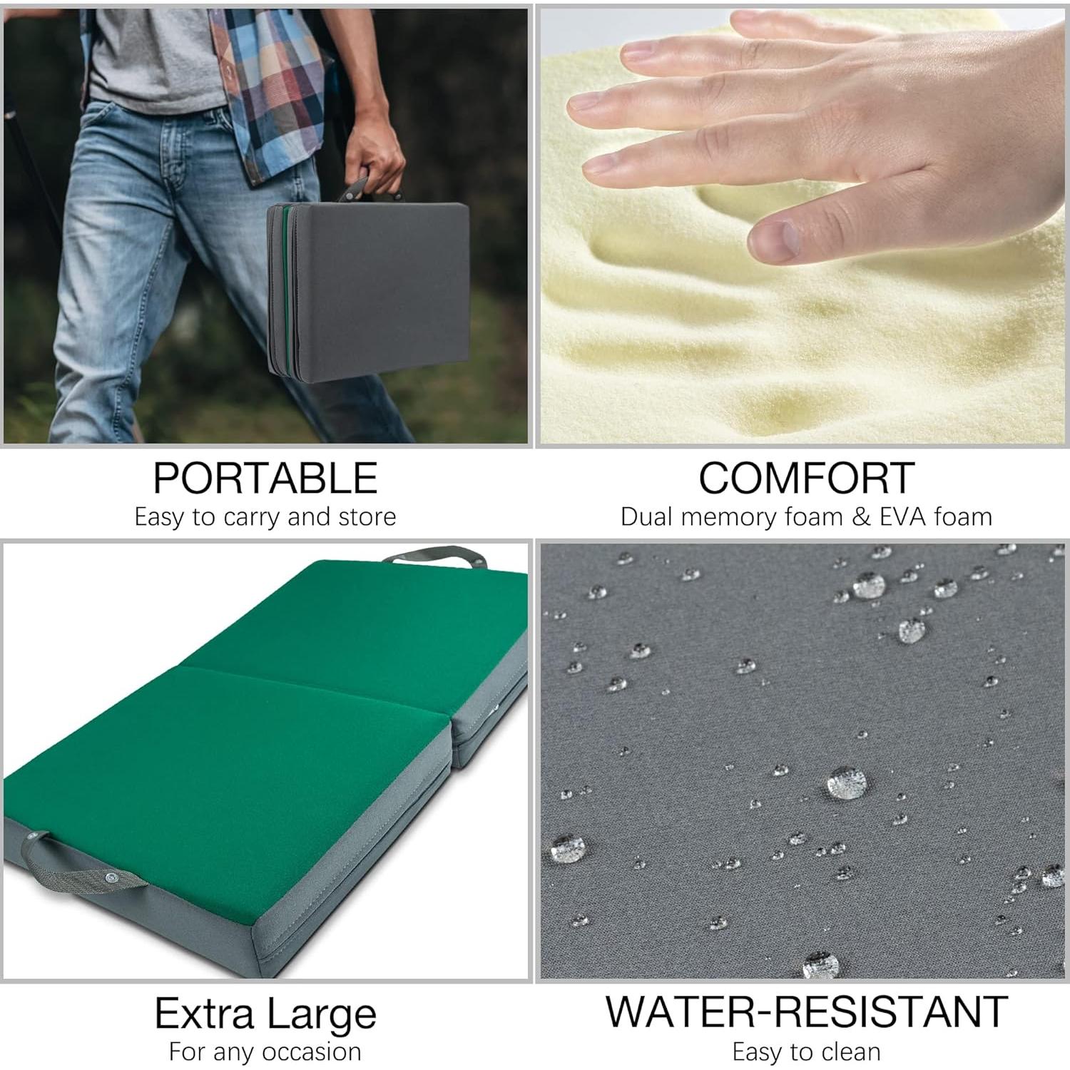 Almohadilla de Rodillas Extra Gruesa KI Store Verde Impermeable