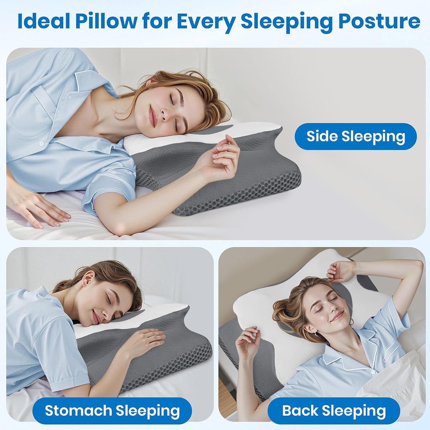 Almohada Cervical Ergonómica TranquilMoments Queen Gris