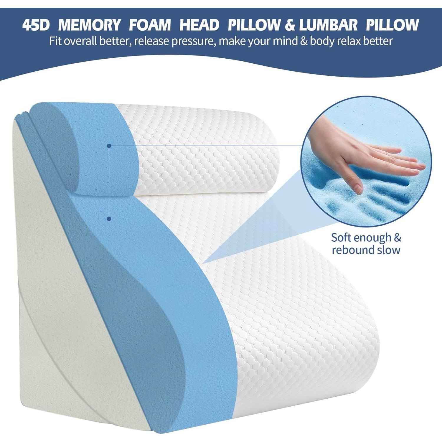 Juego de 4 Cojines en Cuña Ortopédicos Simpledad - Espuma Viscoelástica