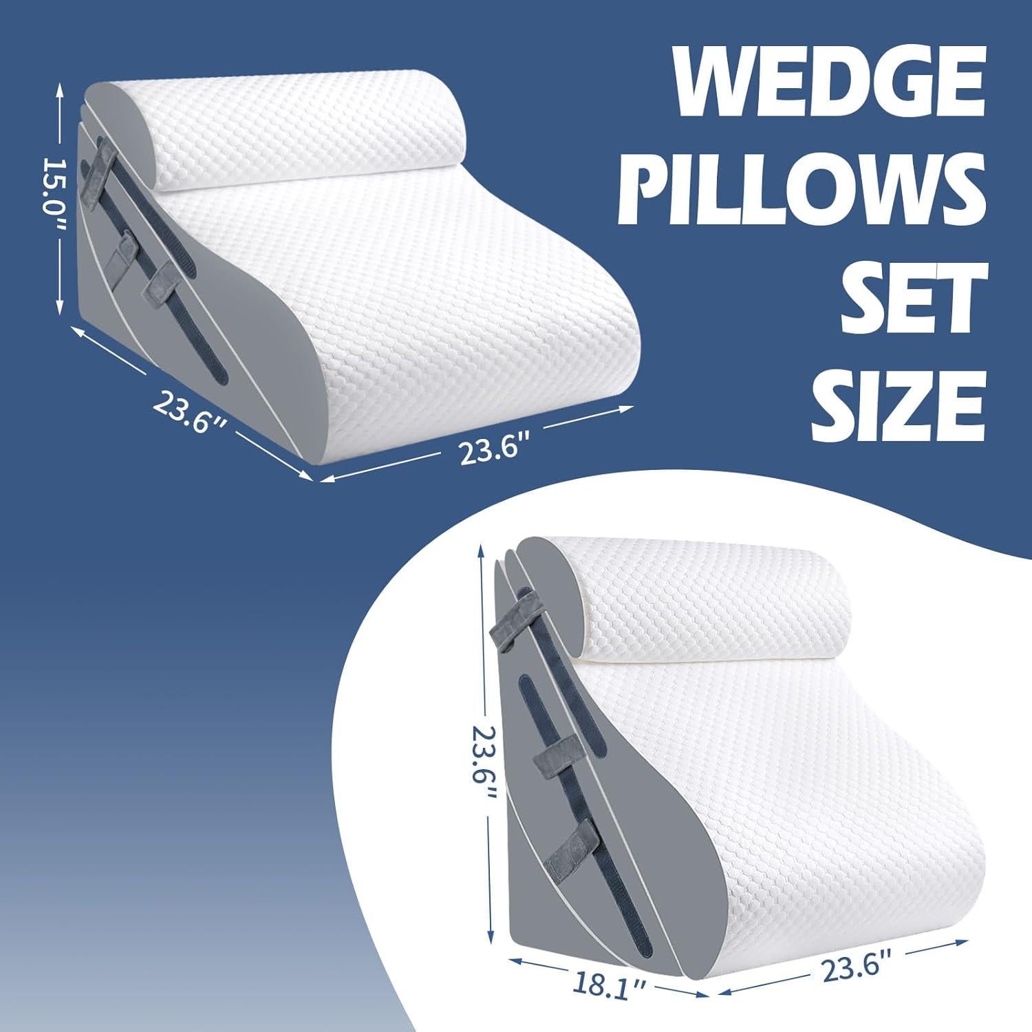 Juego de 4 Cojines en Cuña Ortopédicos Simpledad - Espuma Viscoelástica