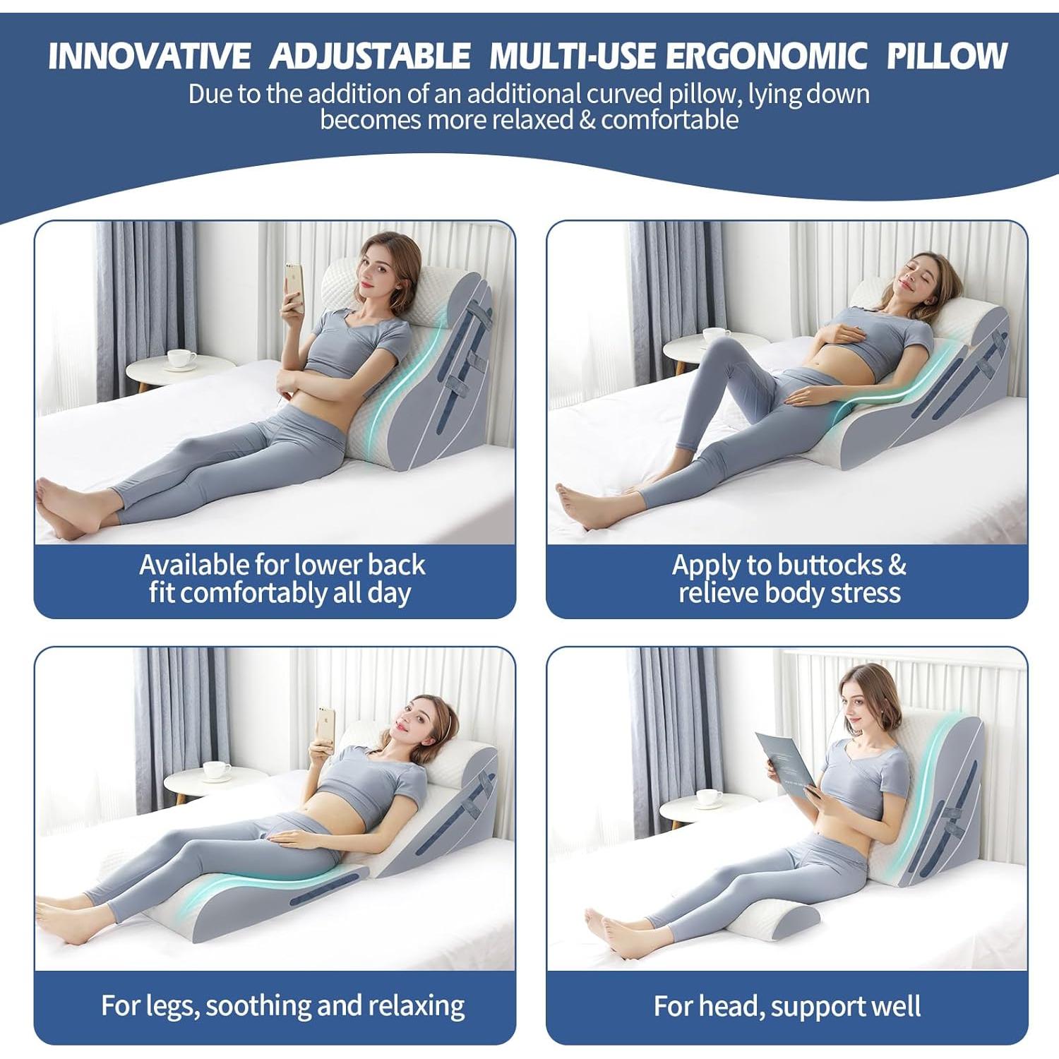 Juego de 4 Cojines en Cuña Ortopédicos Simpledad - Espuma Viscoelástica