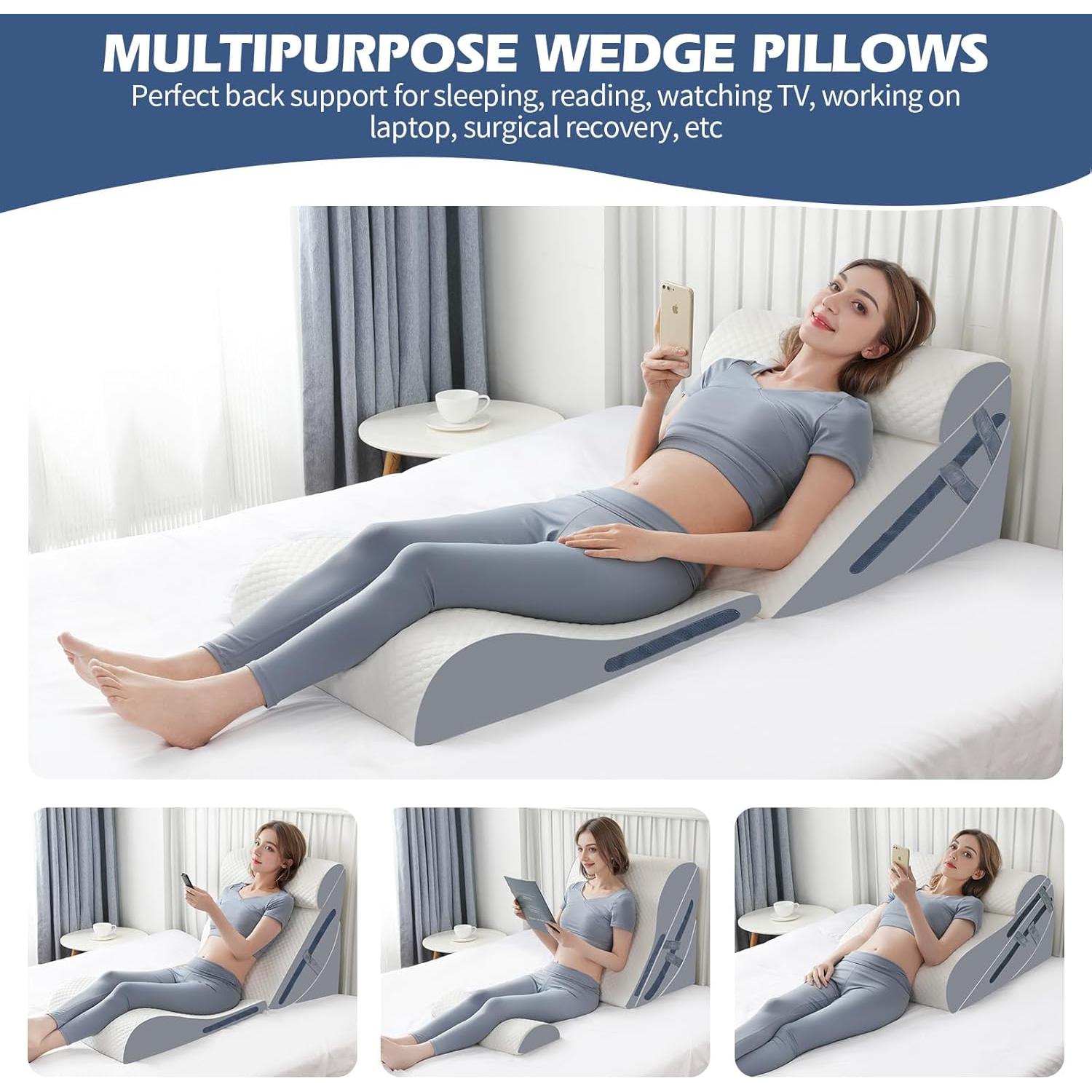 Juego de 4 Cojines en Cuña Ortopédicos Simpledad - Espuma Viscoelástica