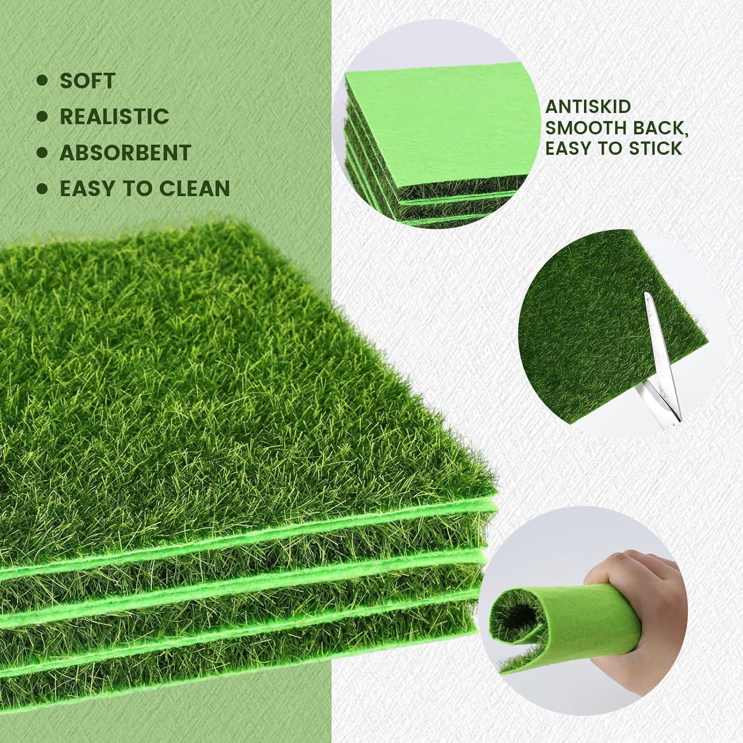 Césped Artificial Shindel 12 Paquetes 15.24x15.24 cm Decoración