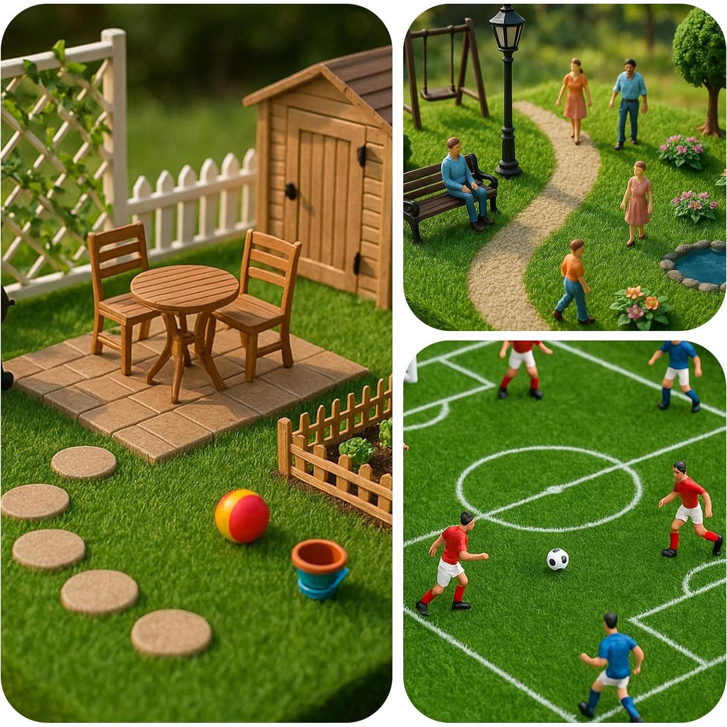 Césped Artificial Shindel 12 Paquetes 15.24x15.24 cm Decoración