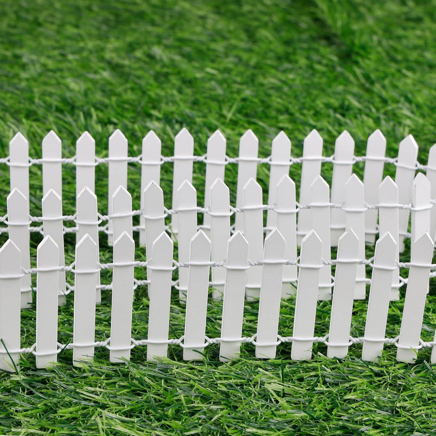 Mini Valla de Jardín de Hadas HOSEASCA 90.17x5.08 cm Blanca