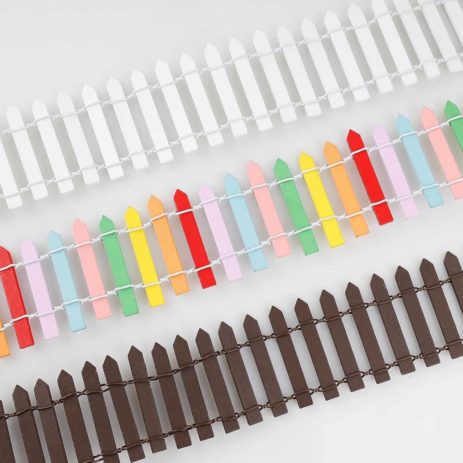 Mini Valla de Jardín de Hadas HOSEASCA 90.17x5.08 cm Blanca