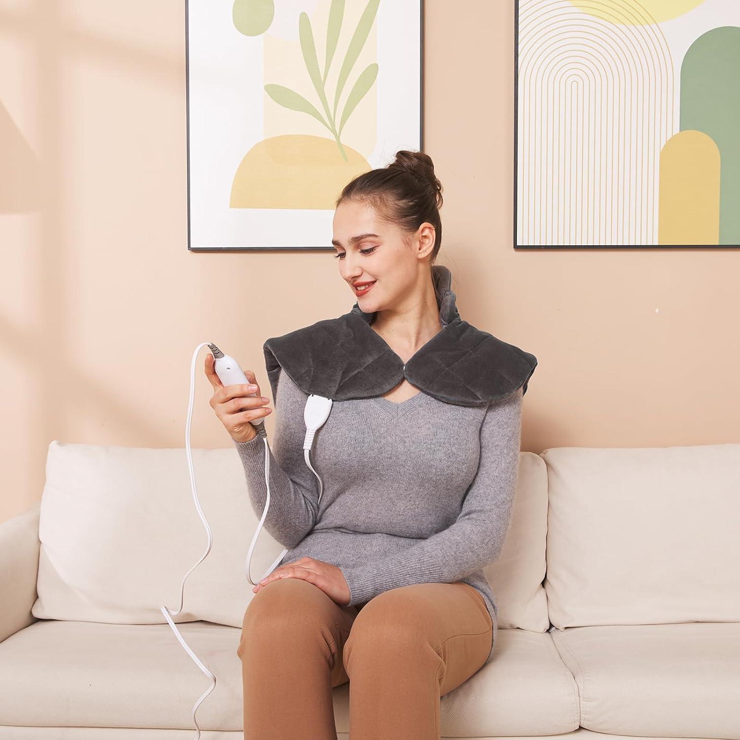 Almohadilla Térmica con Peso Ruqiji 19x24" 12 Niveles Calor