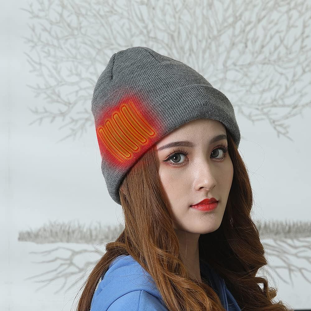 Gorro Calentador Eléctrico Recargable Unisex Negro XL