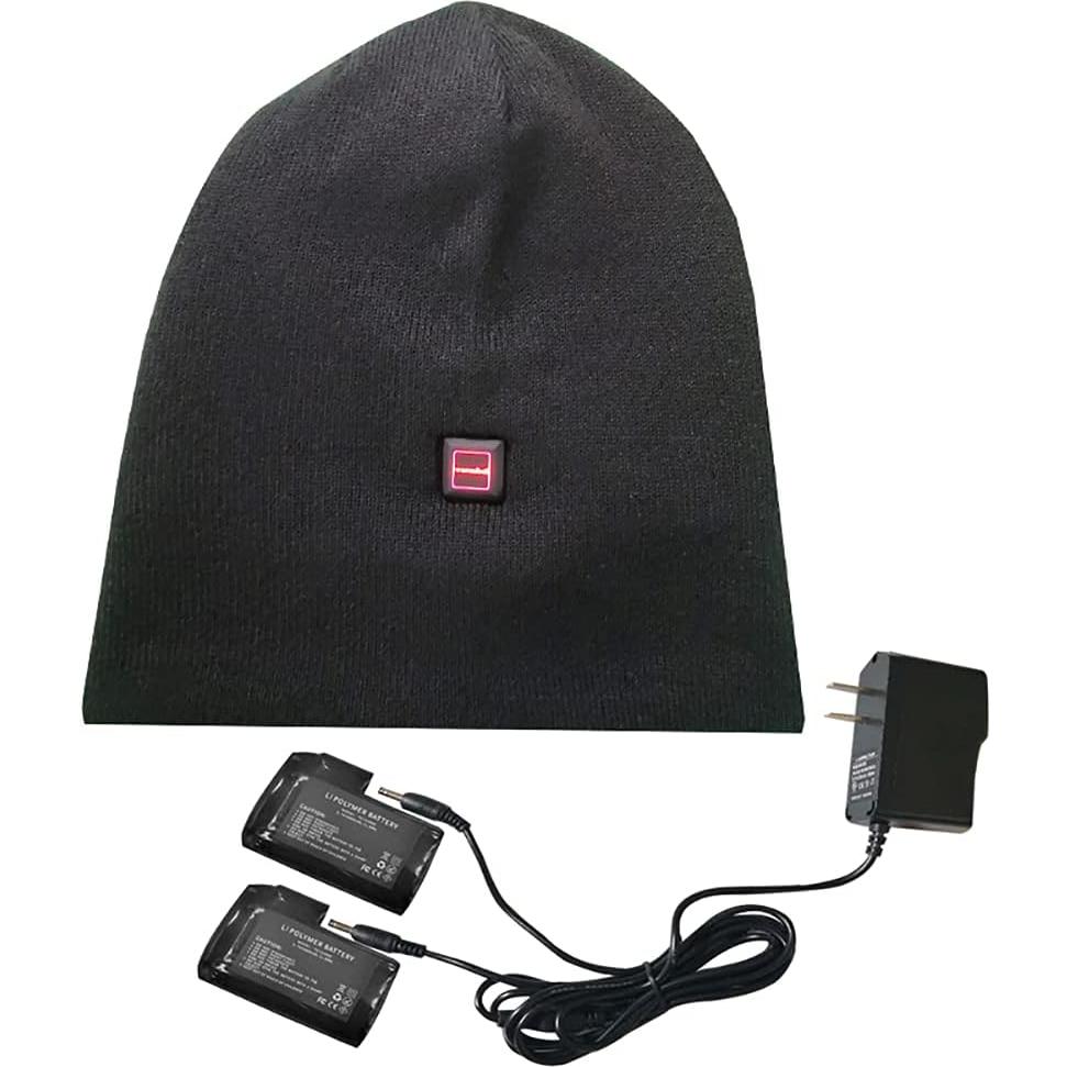 Gorro Calentador Eléctrico Recargable Unisex Negro XL