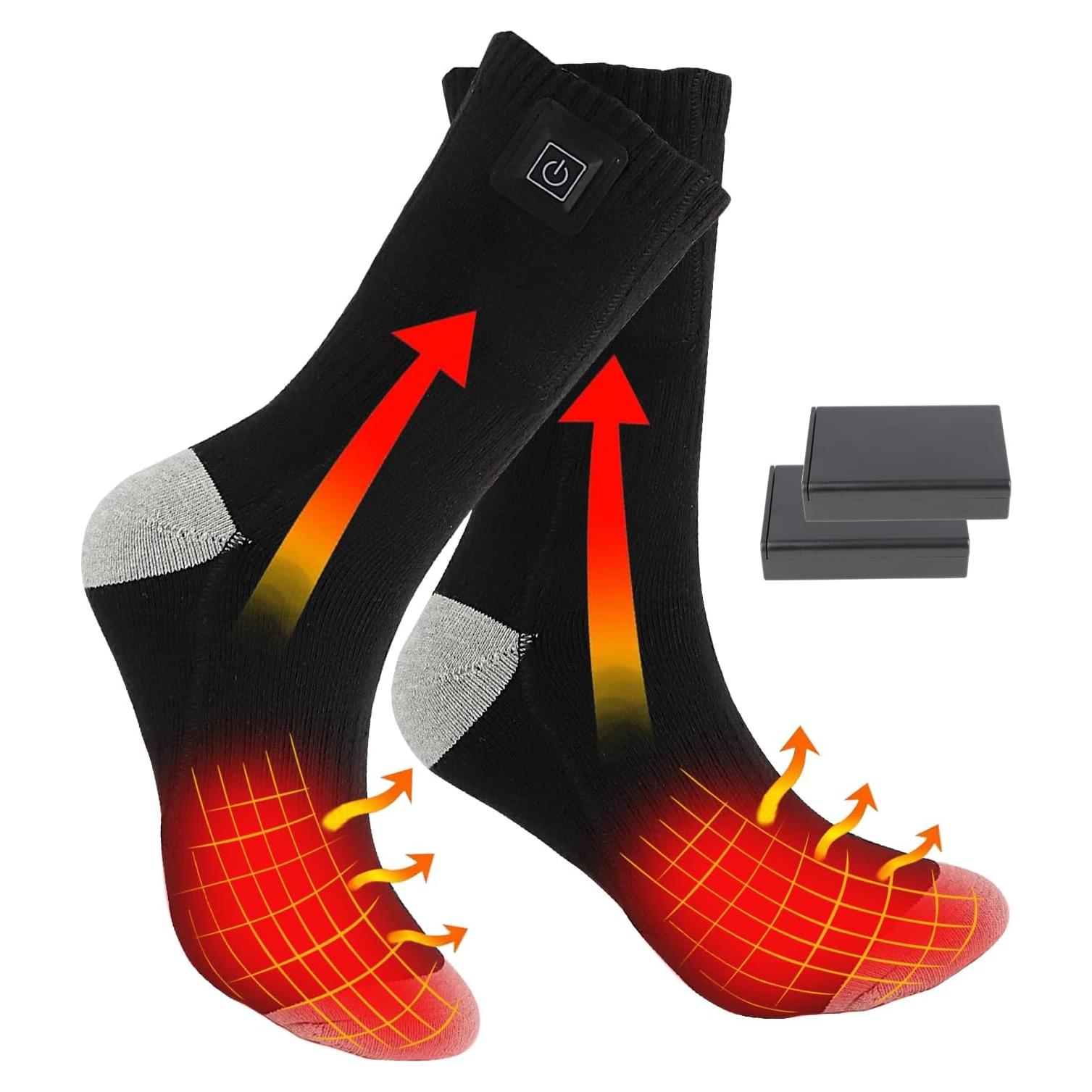Calcetines Calentados Hettluo Unisex Negros para Invierno