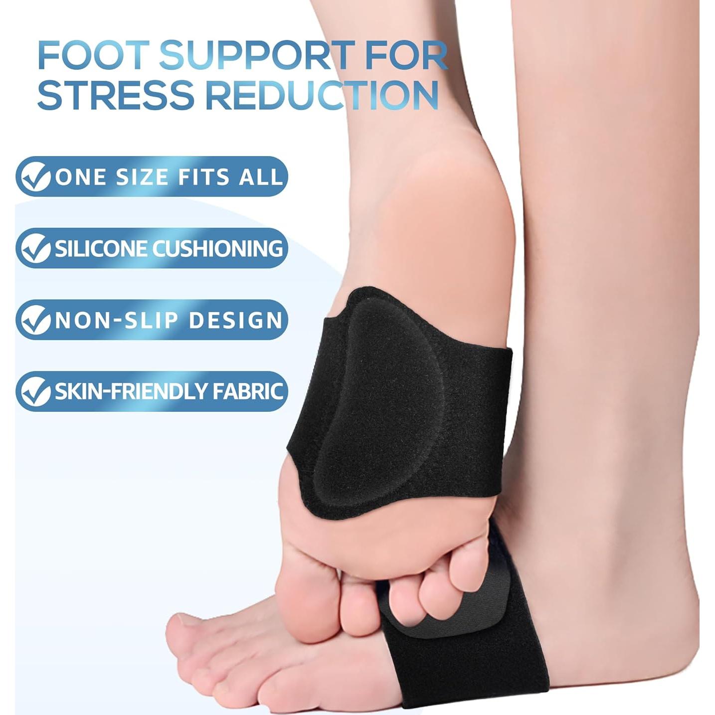 Soporte de Arco Ajustable HGBOO - Alivio Fascitis Plantar - 2 Piezas