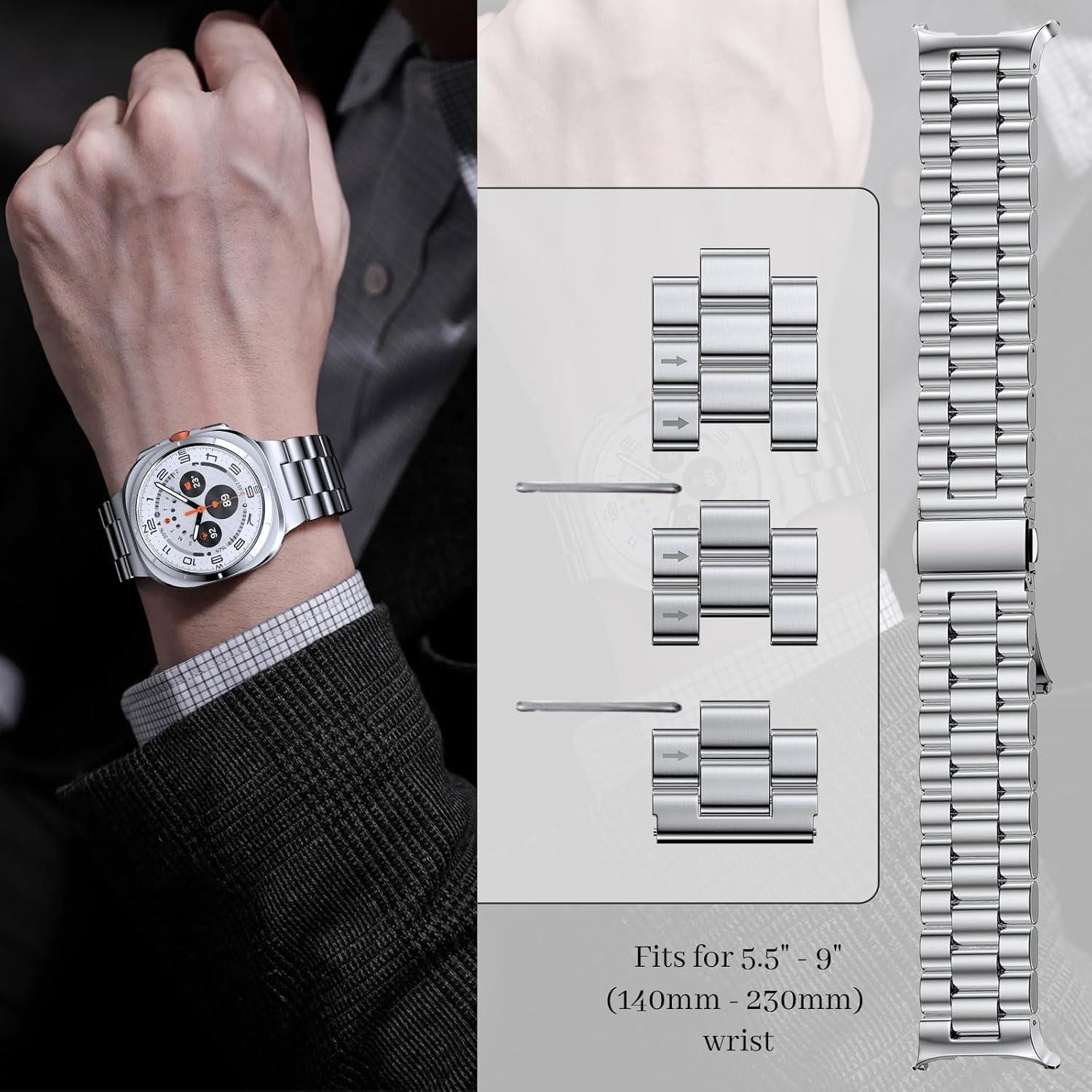 Correa de Acero Inoxidable PanPinnacle para Galaxy Watch 47mm