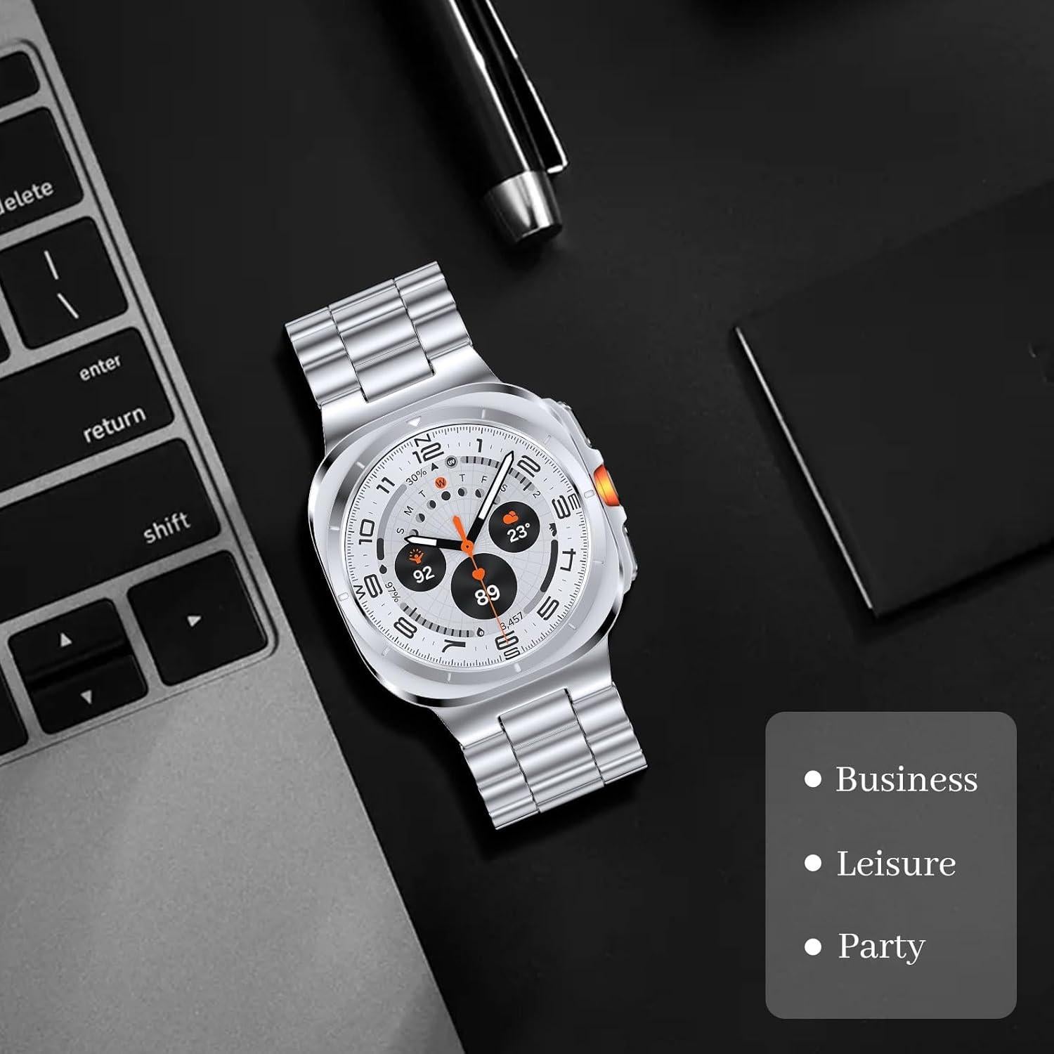 Correa de Acero Inoxidable PanPinnacle para Galaxy Watch 47mm