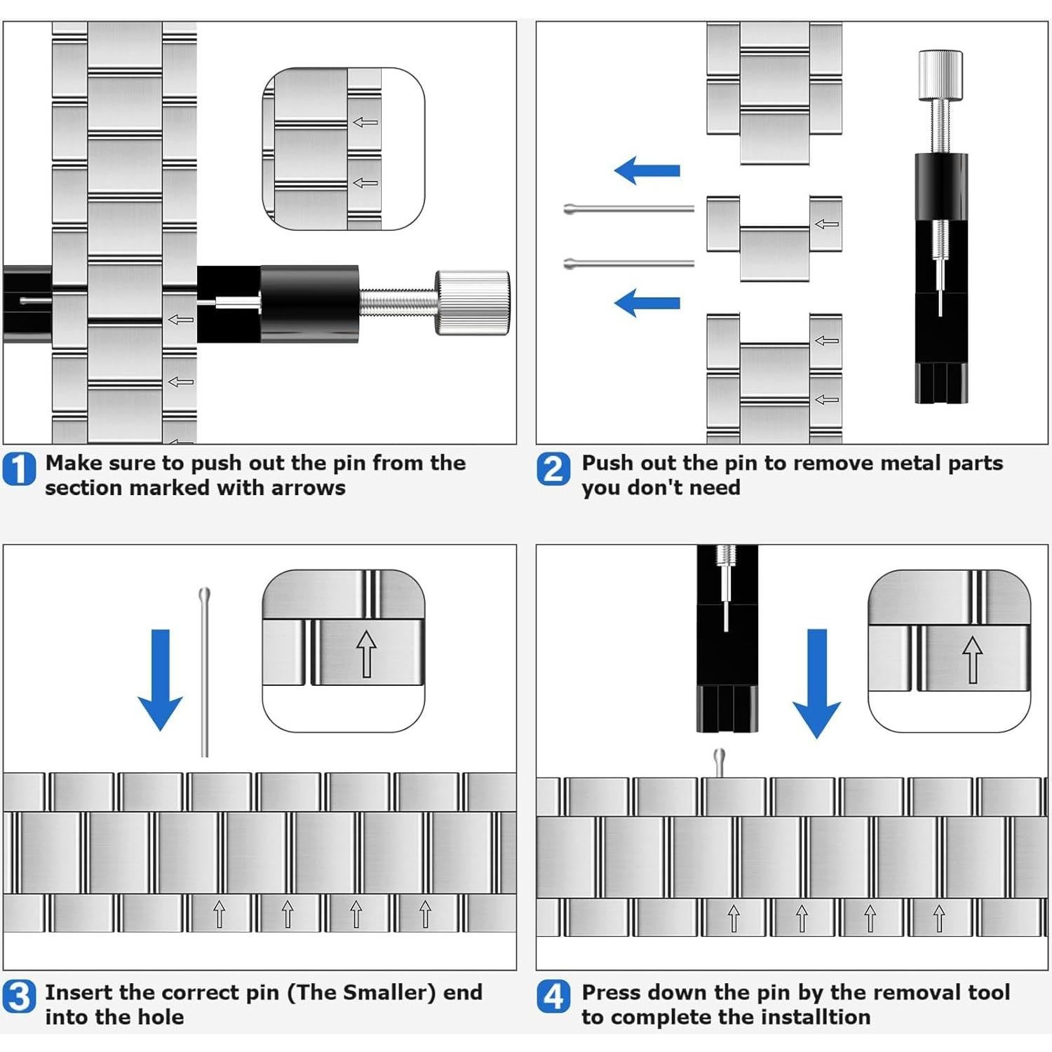 Correa de Acero Inoxidable PanPinnacle para Galaxy Watch 47mm