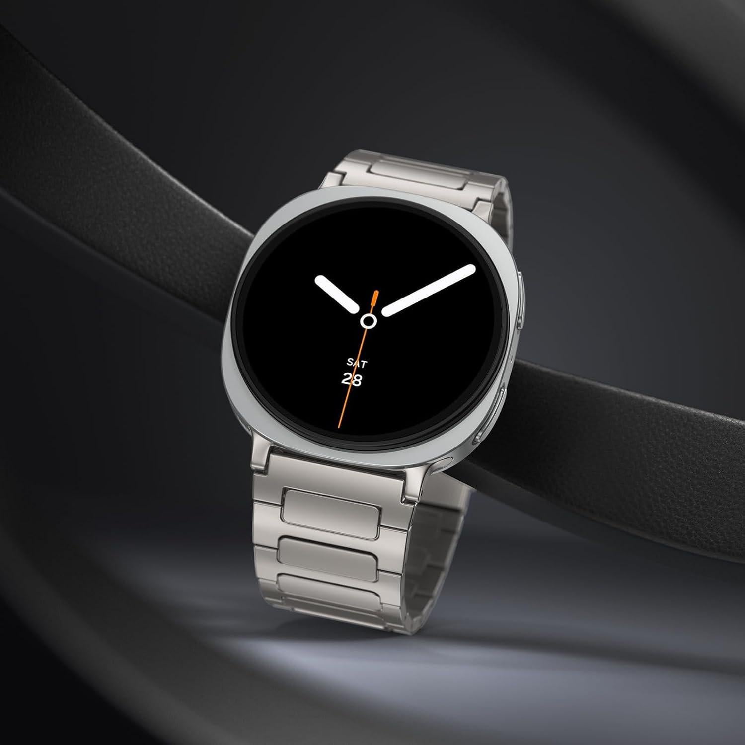 Banda de Acero Inoxidable Titanio para Galaxy Watch 8 Classic 46mm