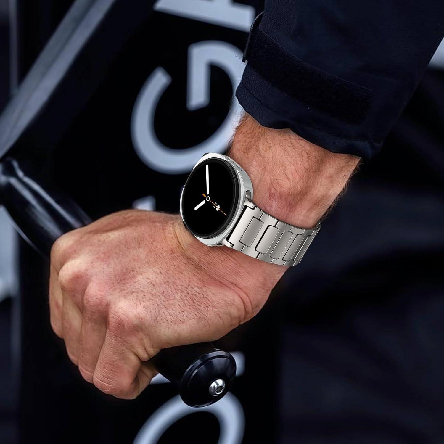 Banda de Acero Inoxidable Titanio para Galaxy Watch 8 Classic 46mm