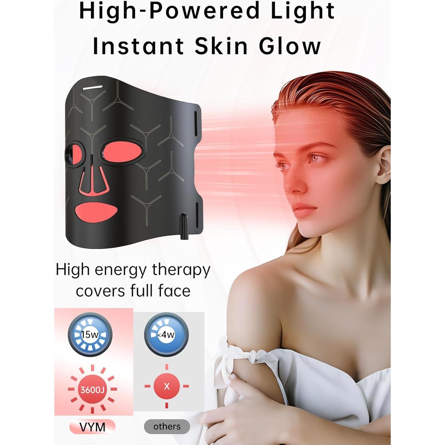 Máscara de Terapia de Luz Roja Infrarroja SHENZHEN 130g 830nm 633nm