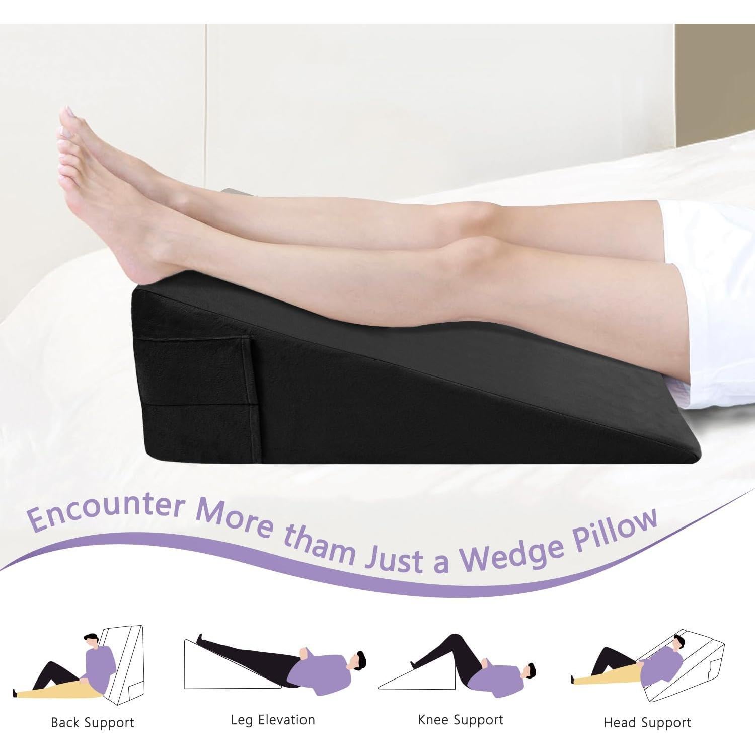 Cojín en Cuña Espuma Viscoelástica CHxxy 25.4x60.96 cm Alivio Reflujo