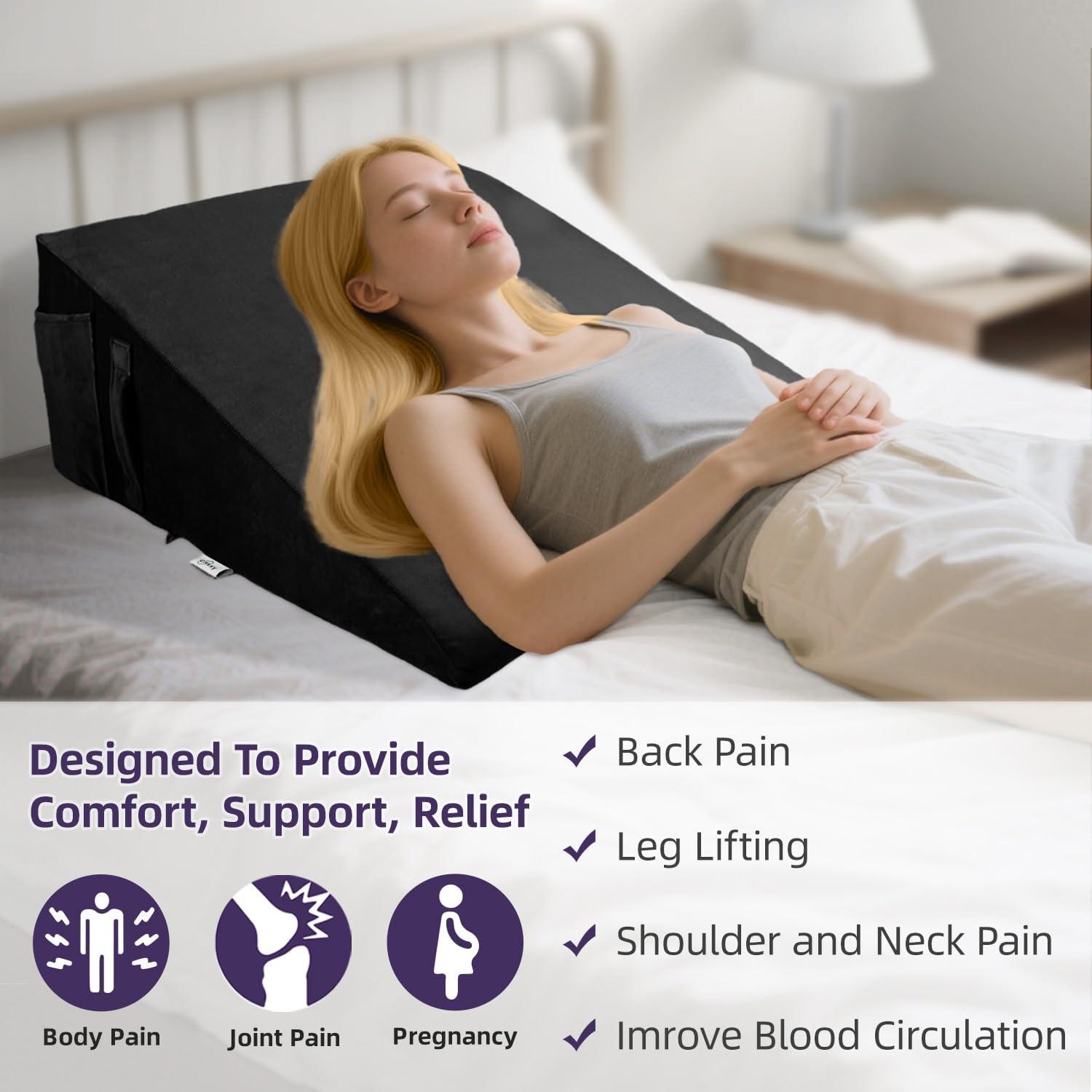 Cojín en Cuña Espuma Viscoelástica CHxxy 25.4x60.96 cm Alivio Reflujo