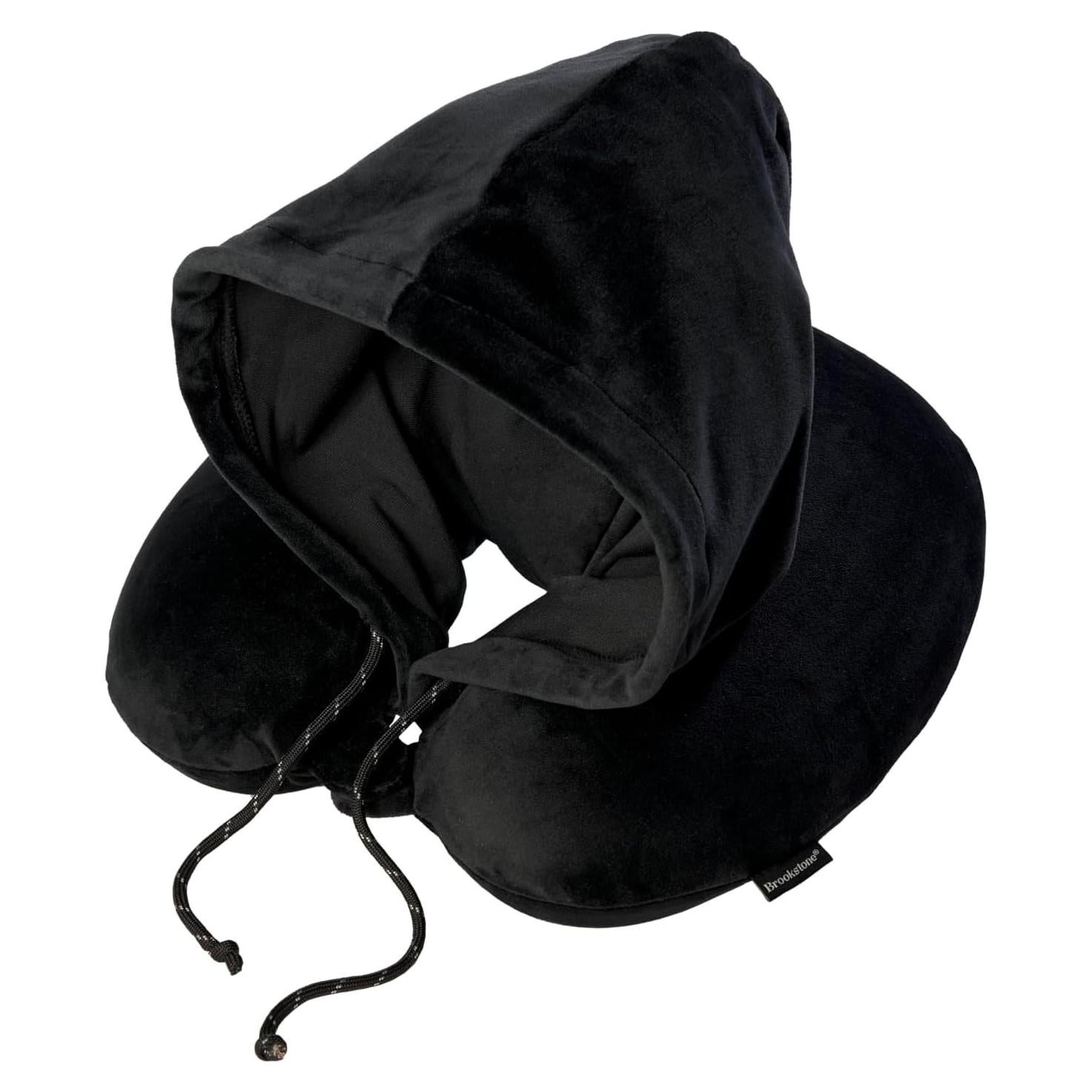 Almohada de viaje con capucha Brookstone - Espuma viscoelástica