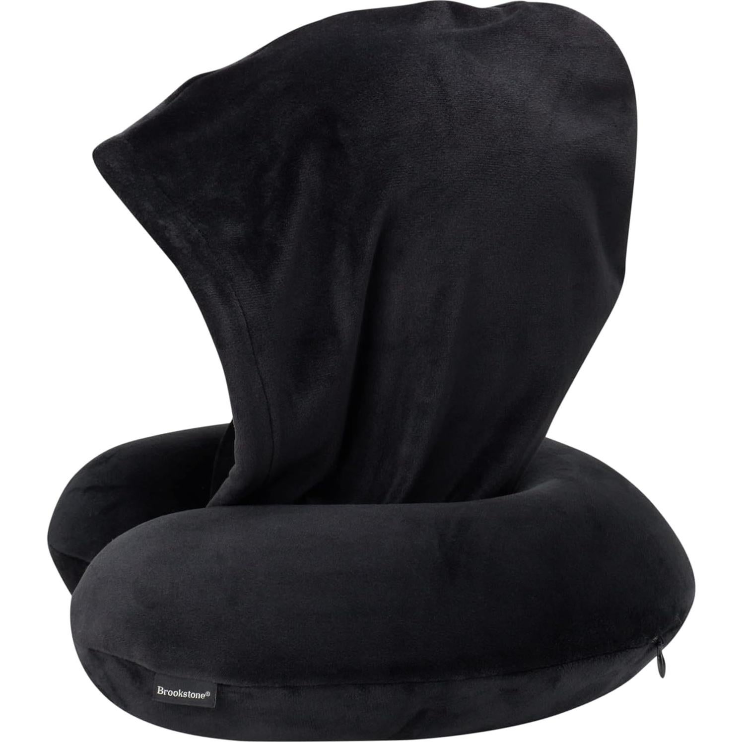 Almohada de viaje con capucha Brookstone - Espuma viscoelástica