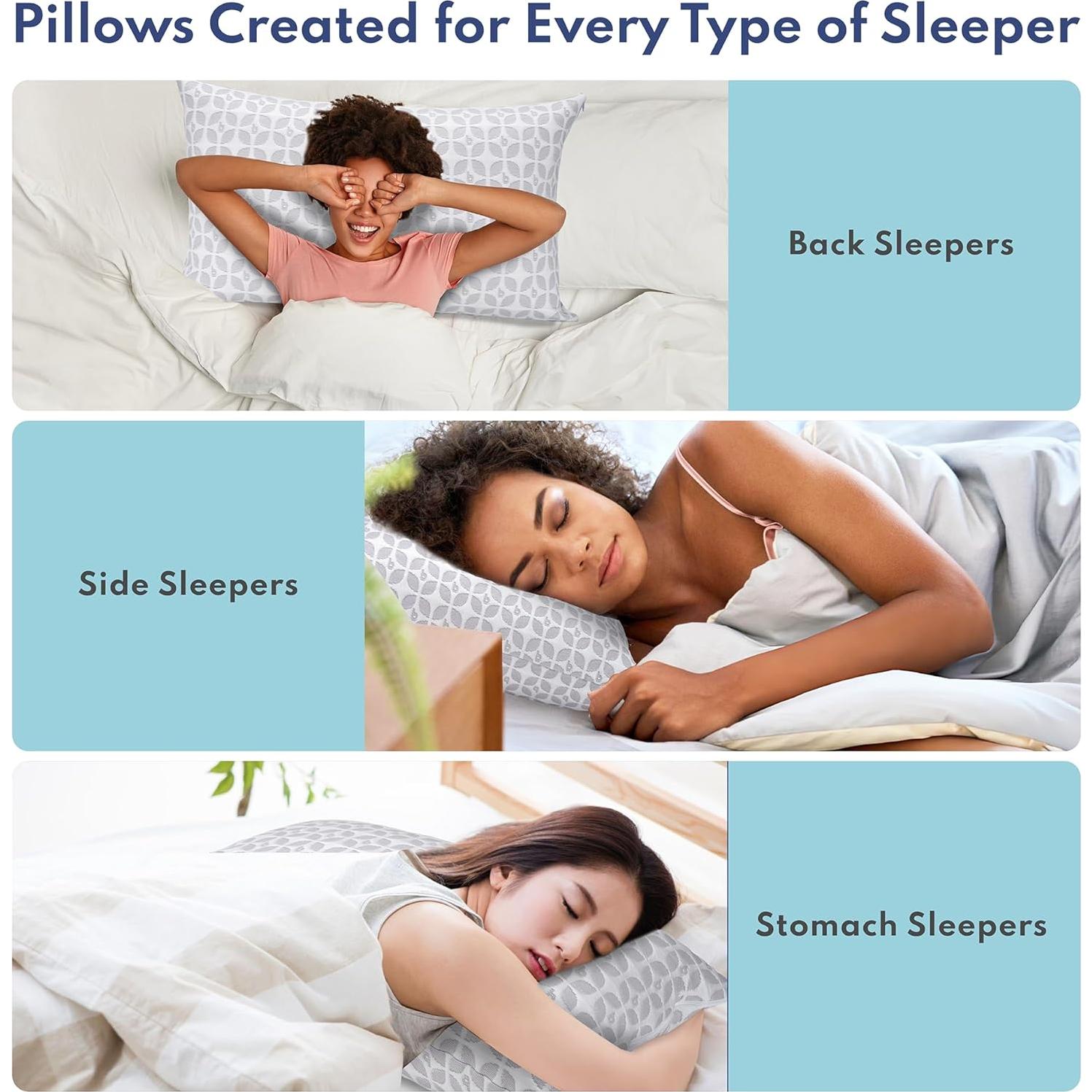 Almohada Ajustable de Espuma de Memoria Blissy Rey Enfriamiento