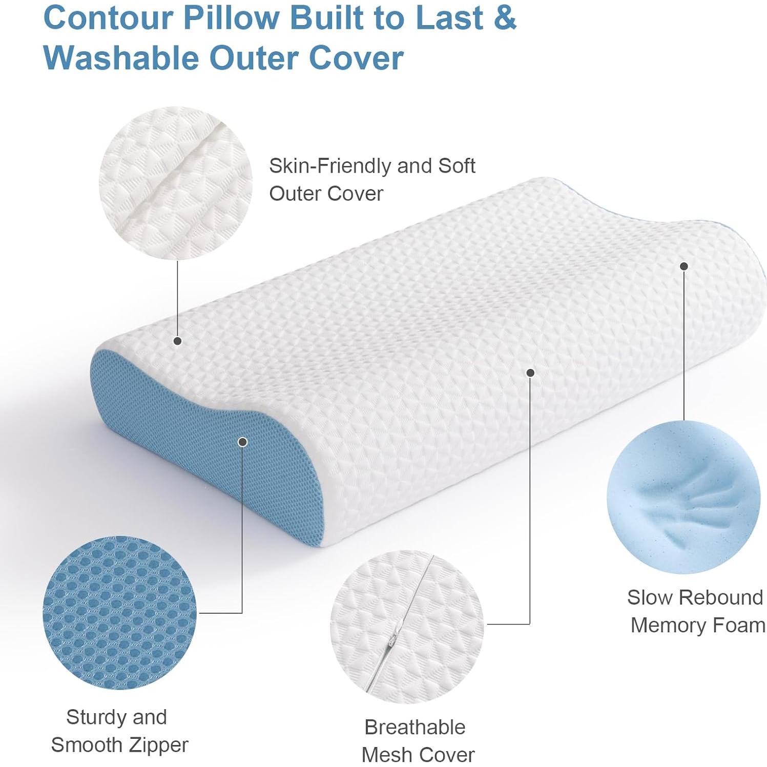 Almohada Ergonómica de Espuma con Memoria Lukace - Alivio Cuello