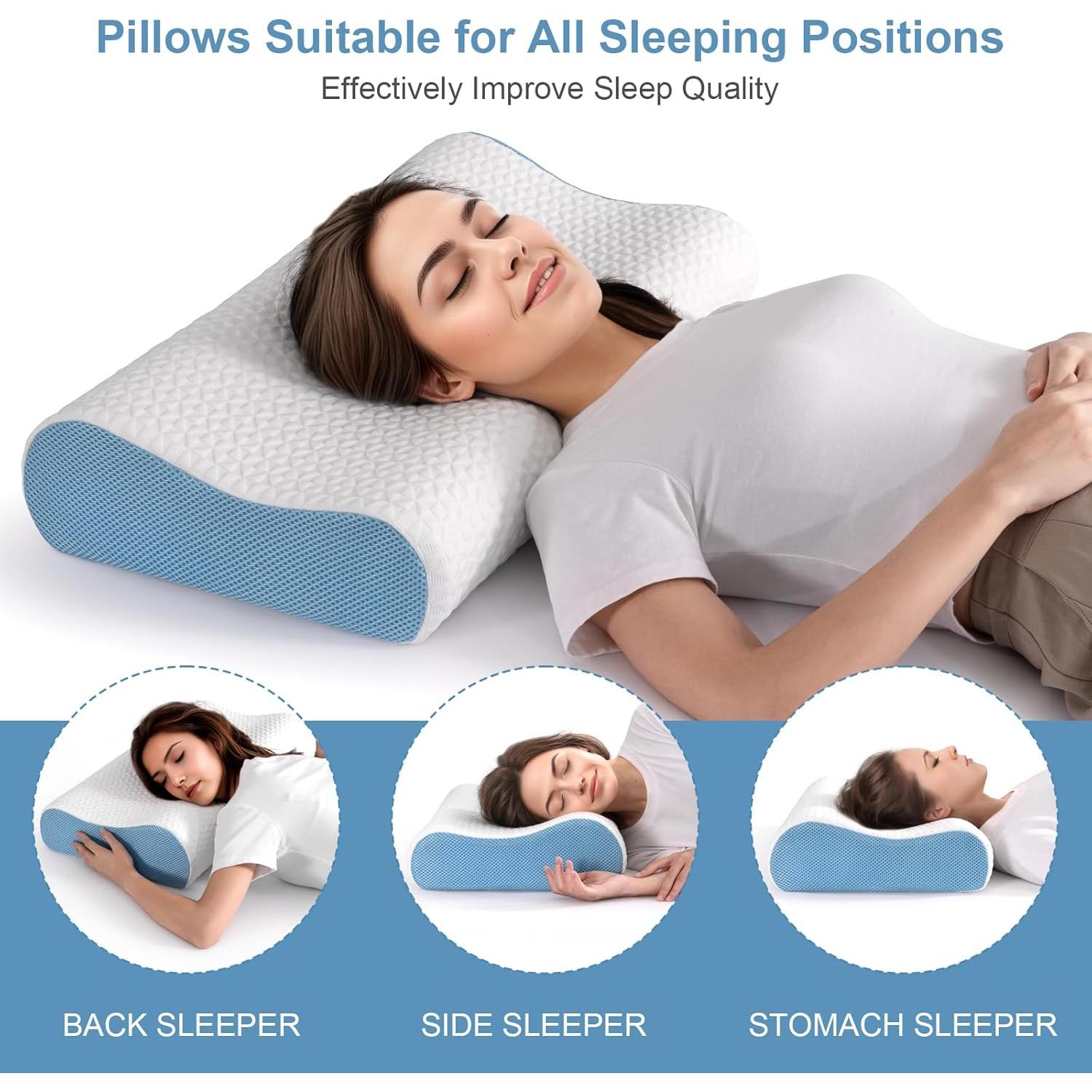 Almohada Ergonómica de Espuma con Memoria Lukace - Alivio Cuello