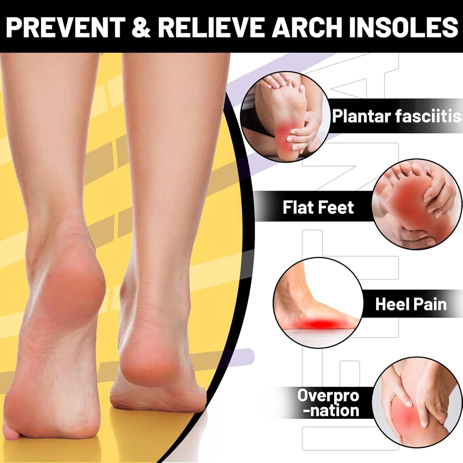 Plantillas Ortopédicas de Soporte Arco Archepaid para Alivio de Fascitis Plantar - Tamaño Ajustable 240mm