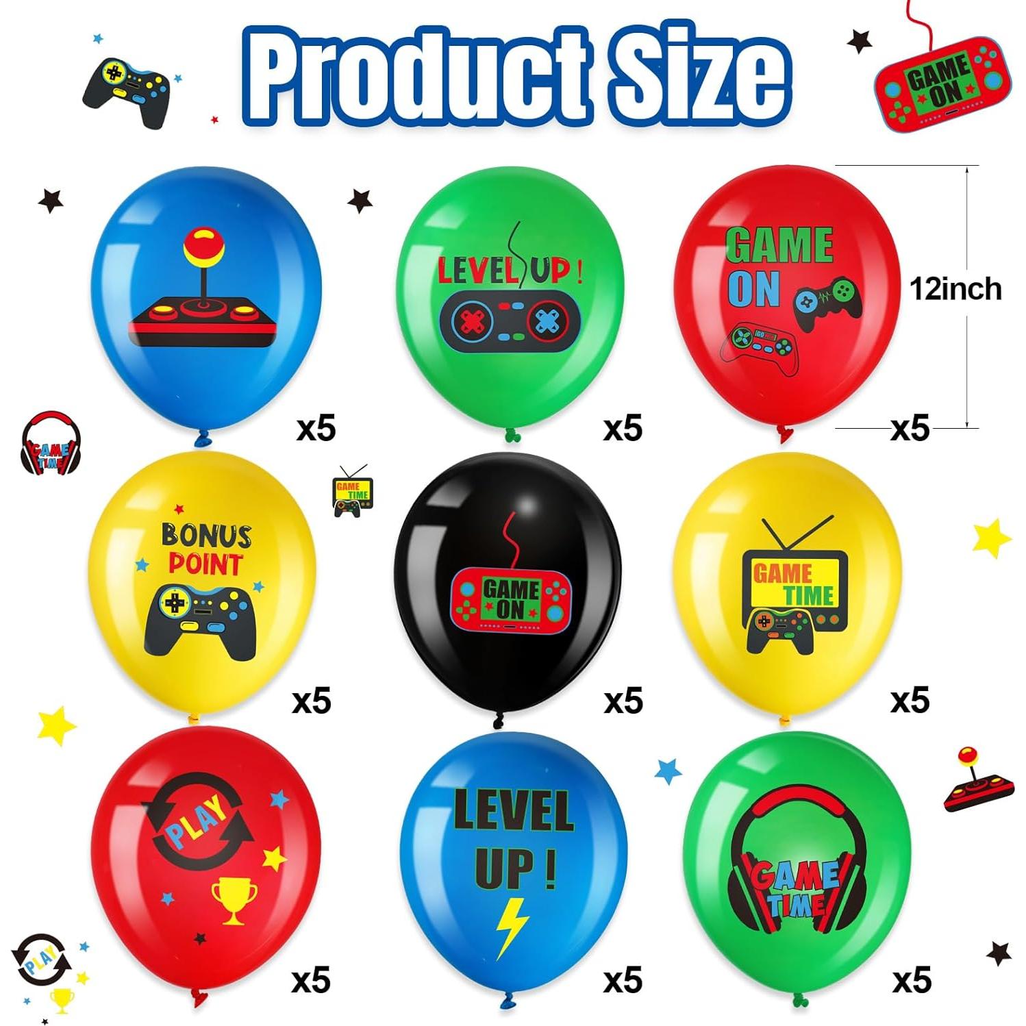 Conjunto de 45 Globos de Fiesta de Videojuegos Tradder