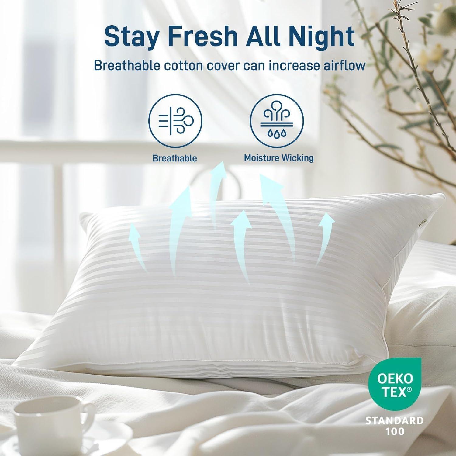 Almohada Hipoalergénica Ankwos Reina - Suave y Fresca 71x51cm