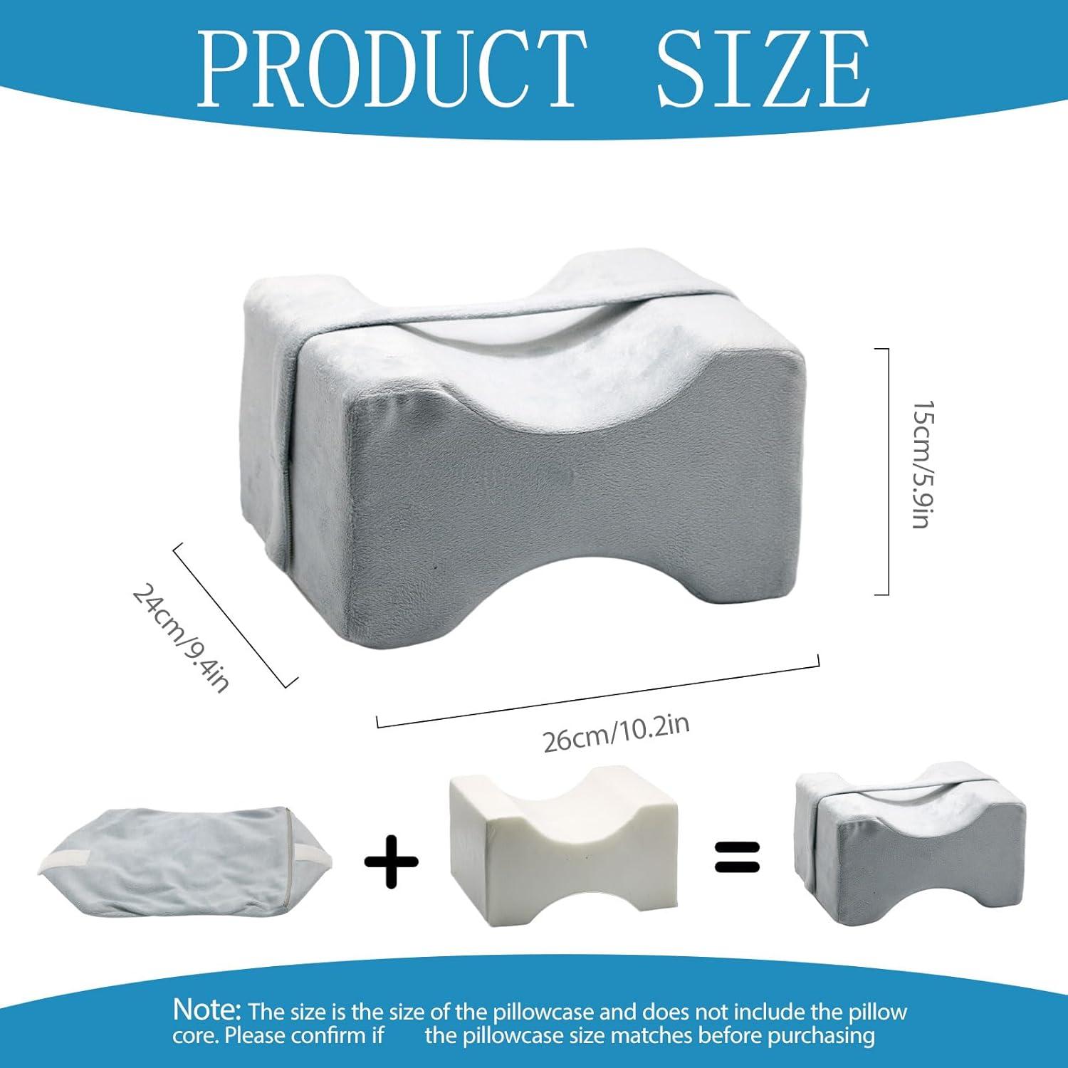 Funda de Almohada para Rodilla Tewloss 2 Pcs Gris 25.9x23.9 cm