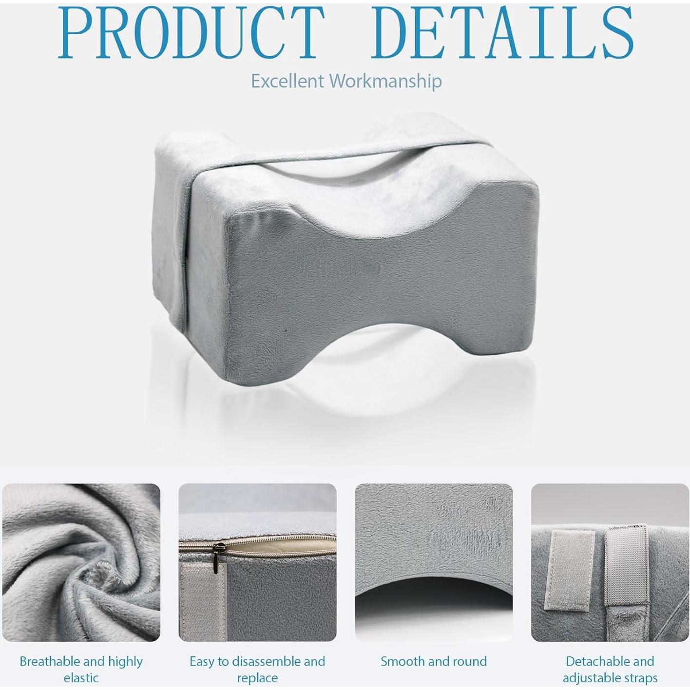 Funda de Almohada para Rodilla Tewloss 2 Pcs Gris 25.9x23.9 cm