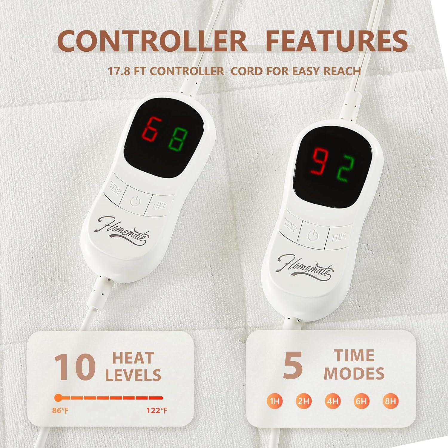 Almohadilla Térmica Homemate Individual Franela Coral 190.5x99.1cm