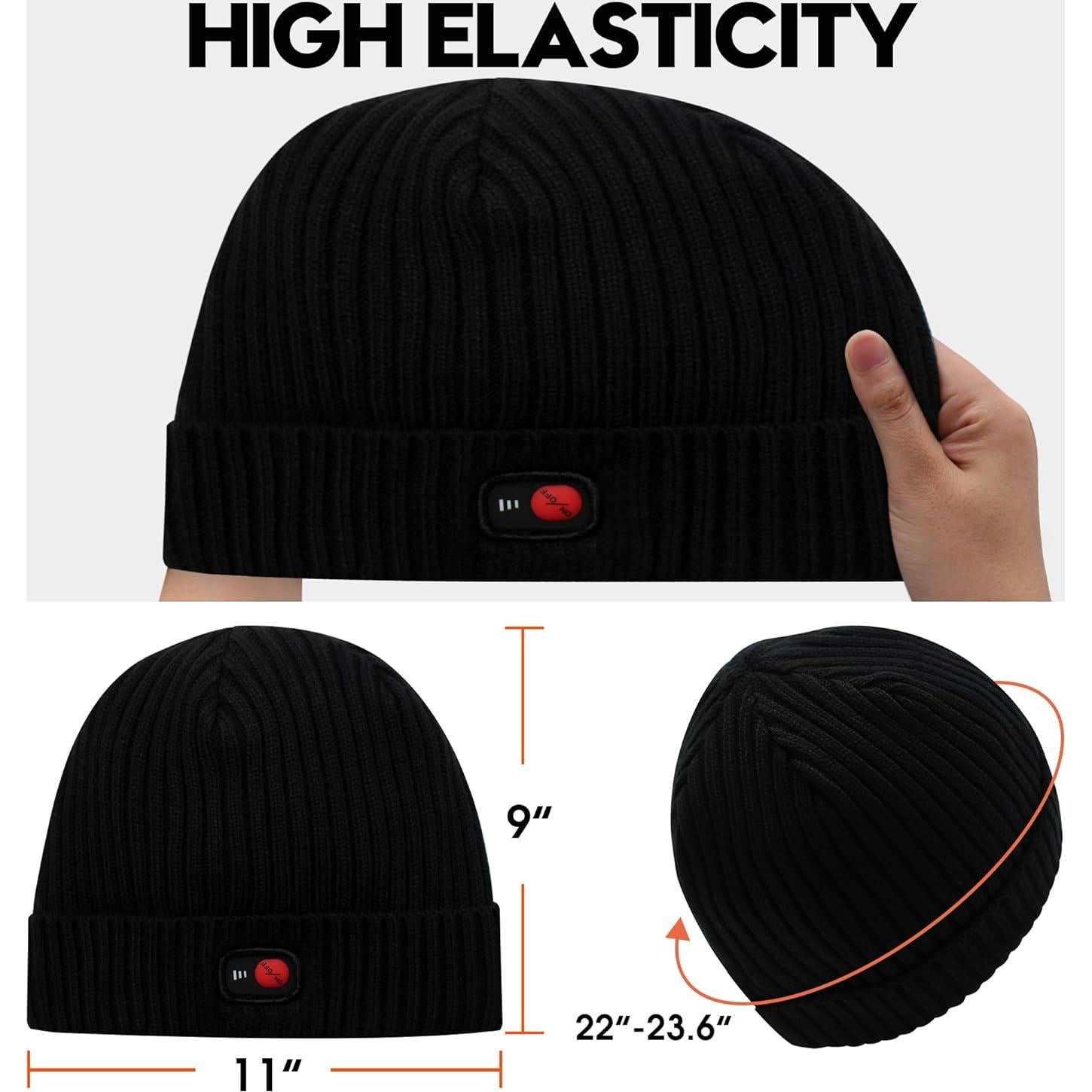 Gorro Calentado Eléctrico Rabbitroom 7.4V Unisex con 3 Calores