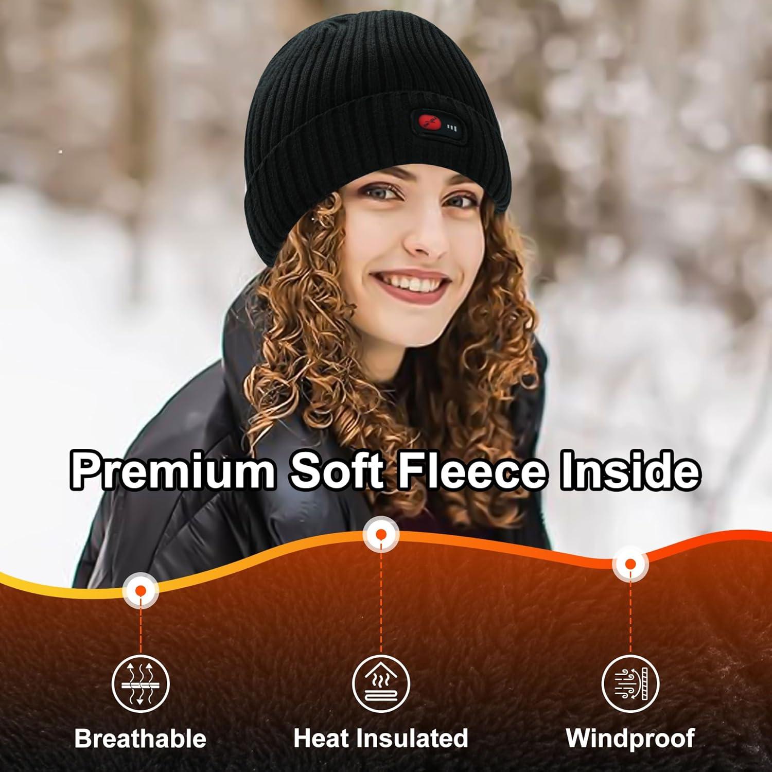 Gorro Calentado Eléctrico Rabbitroom 7.4V Unisex con 3 Calores