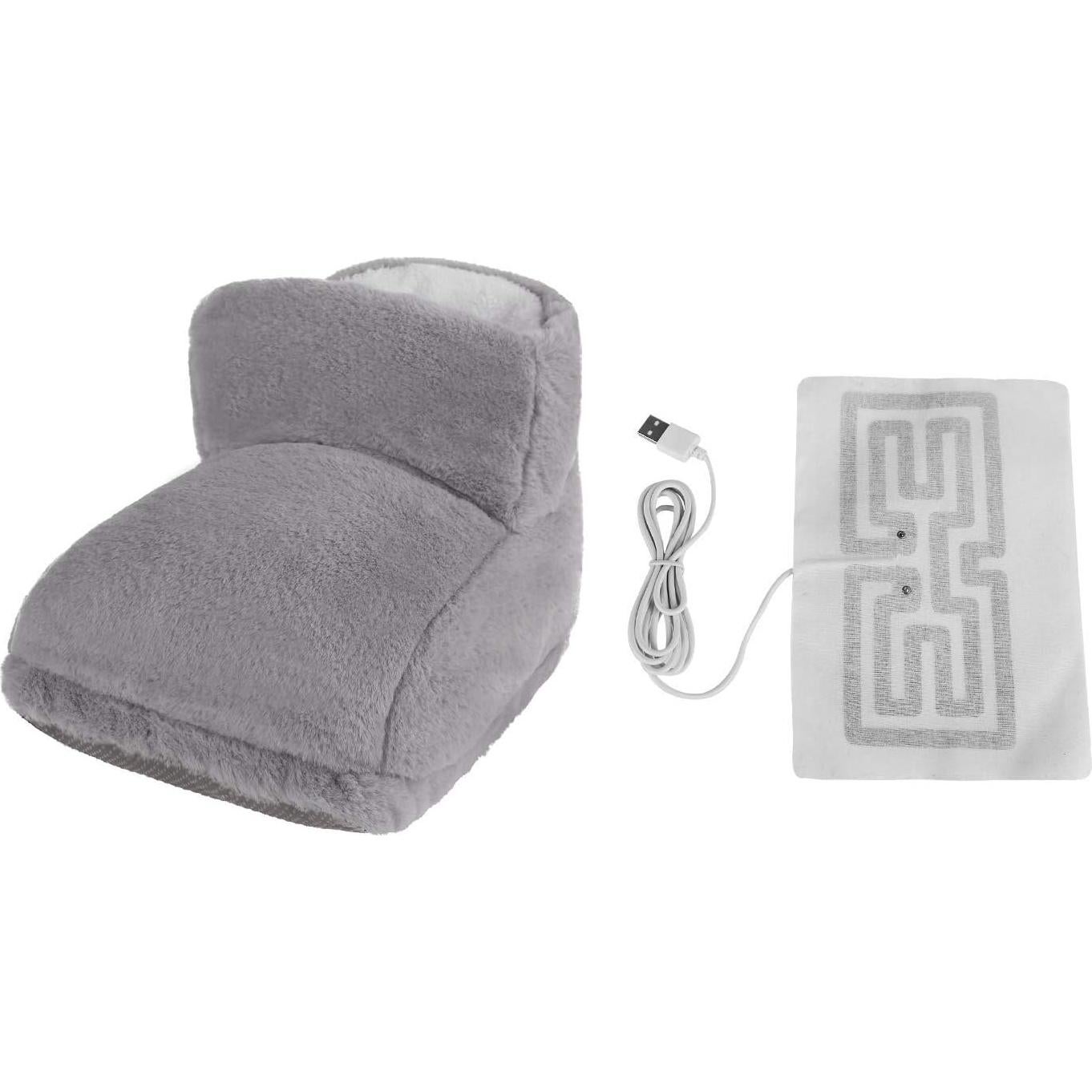 Calentador de pies eléctrico PURFUN gris, suave y térmico