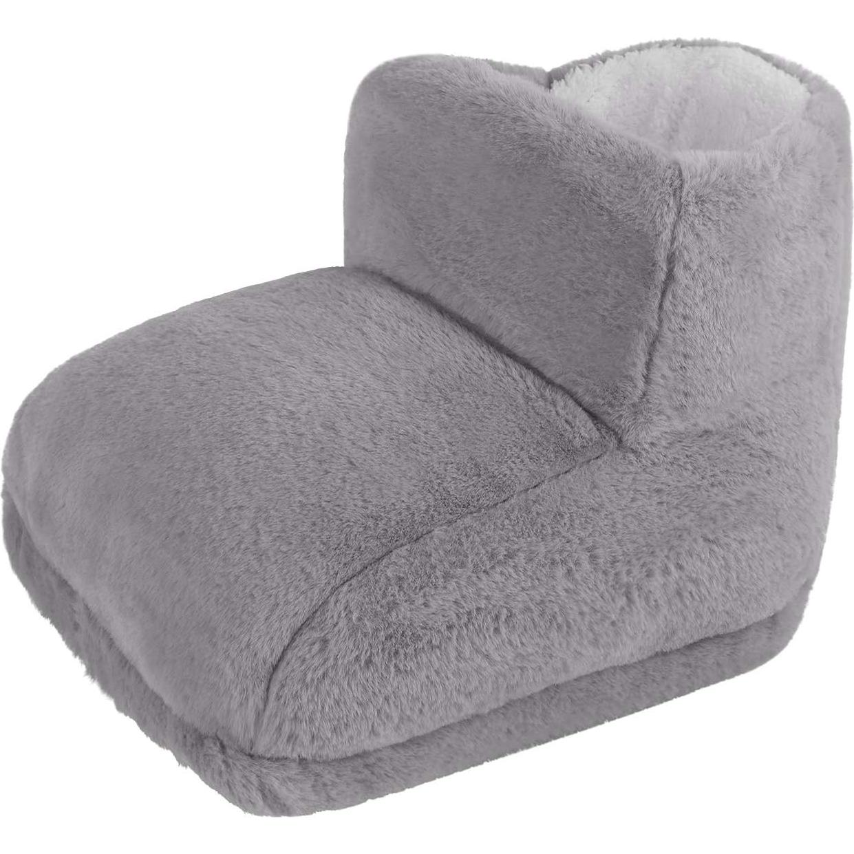 Calentador de pies eléctrico PURFUN gris, suave y térmico