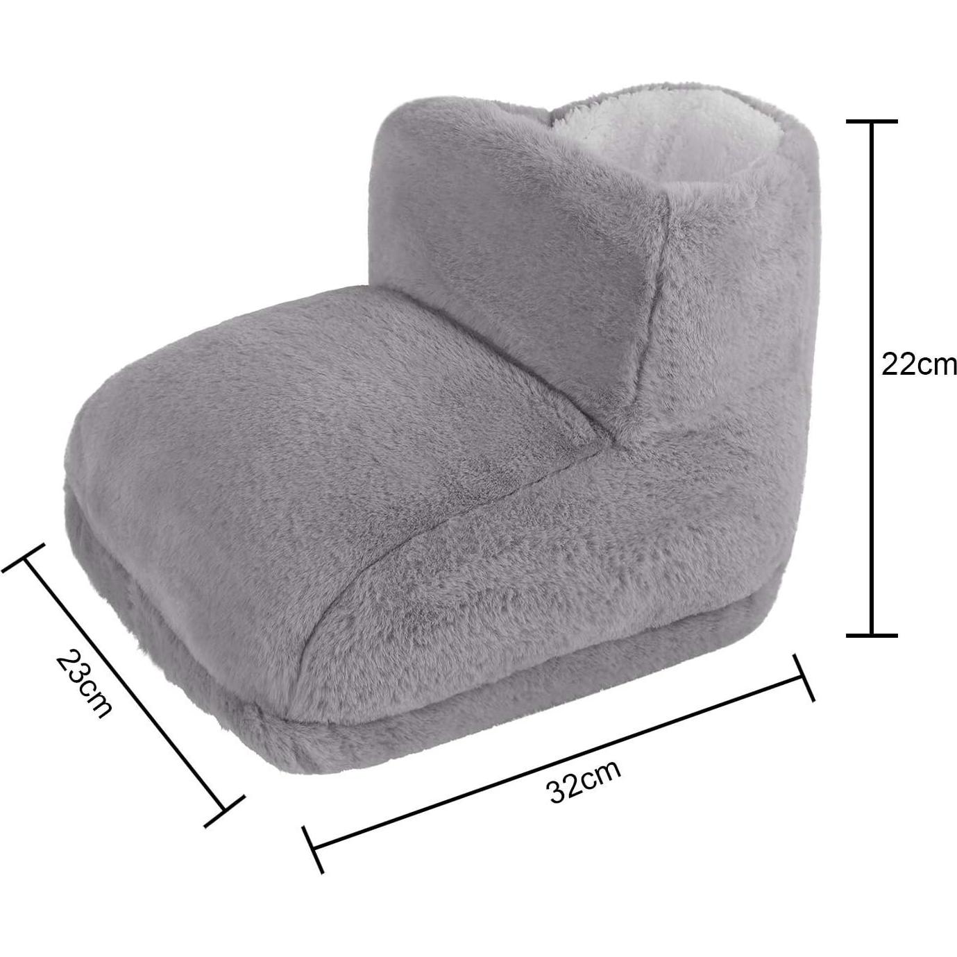 Calentador de pies eléctrico PURFUN gris, suave y térmico