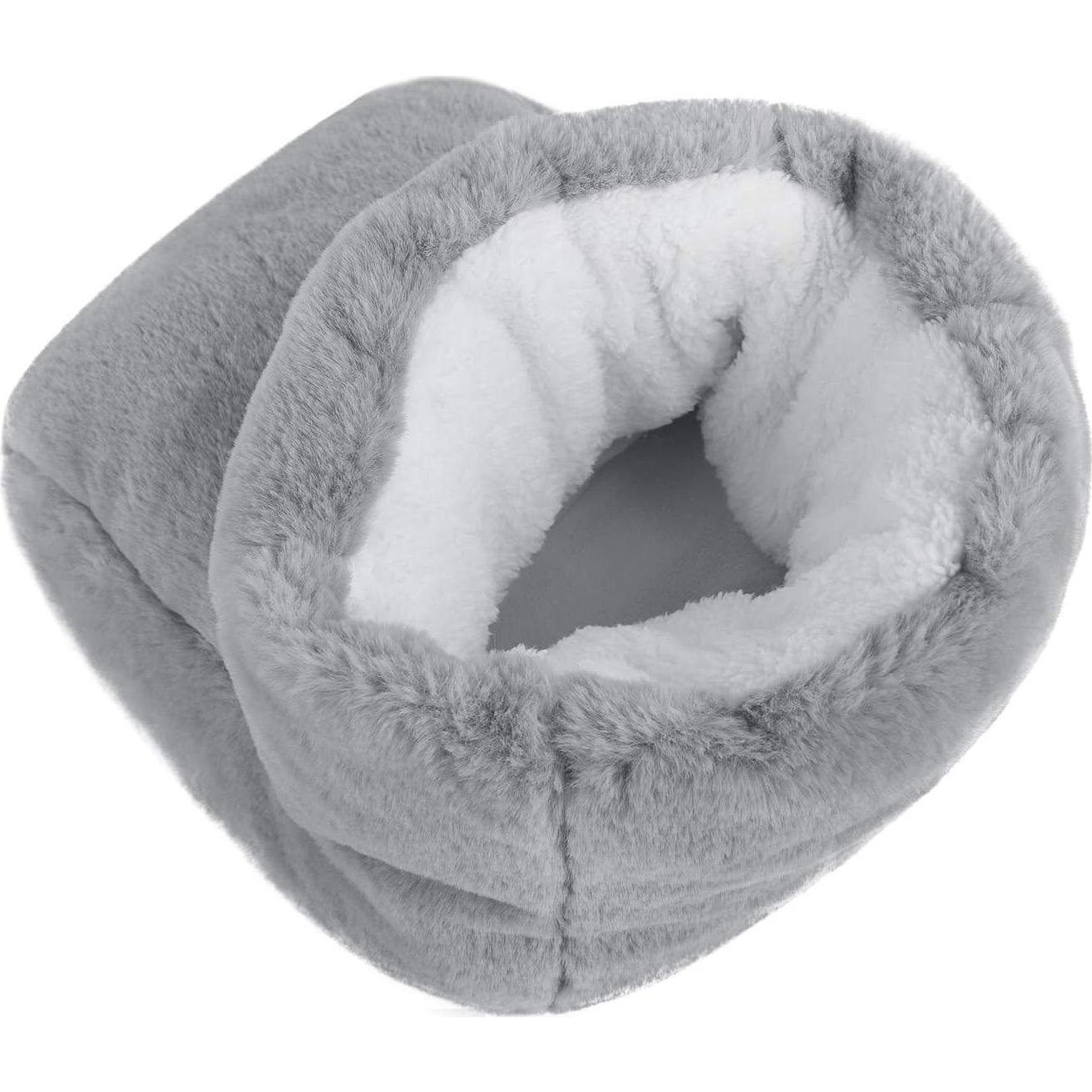 Calentador de pies eléctrico PURFUN gris, suave y térmico