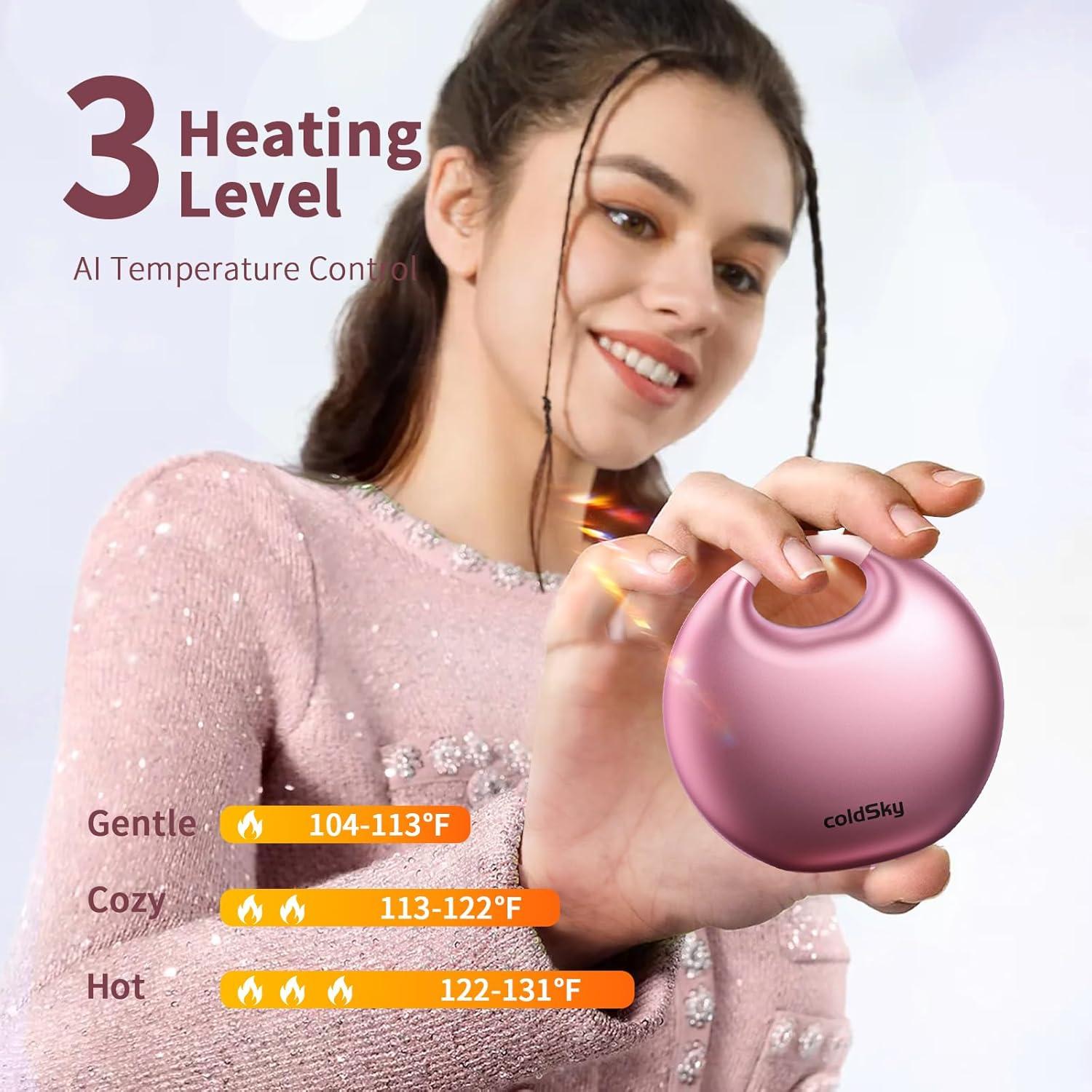 Calentador de Manos Eléctrico coldSky YL129 Rosa 4000mAh