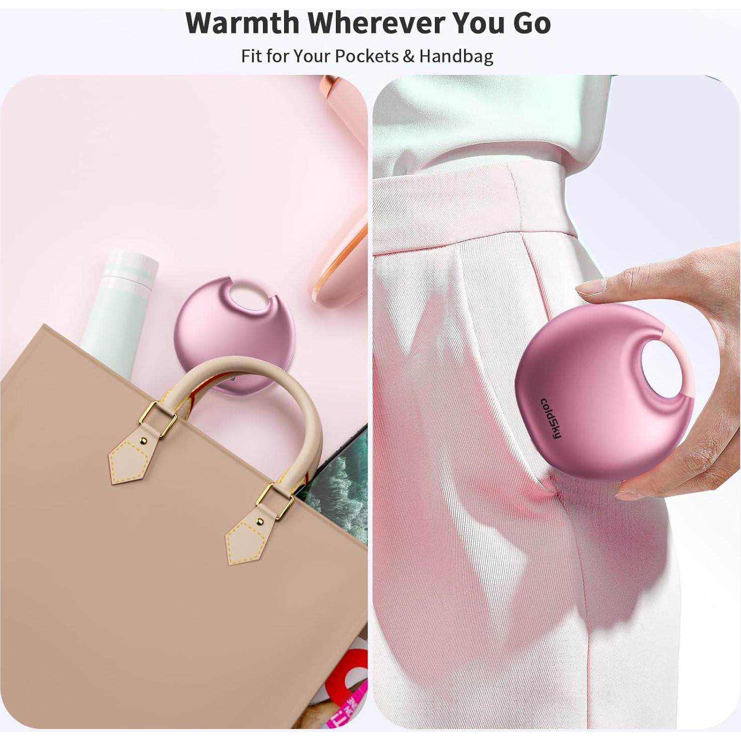 Calentador de Manos Eléctrico coldSky YL129 Rosa 4000mAh