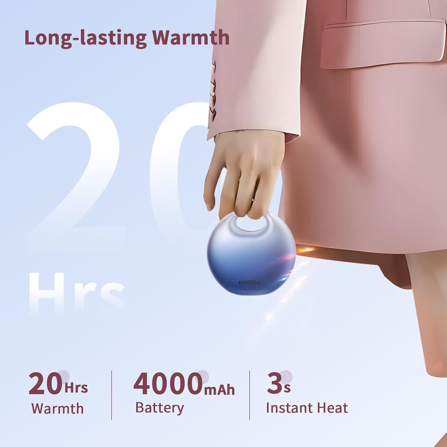 Calentador de Manos Eléctrico coldSky YL129 4000mAh 3 Niveles