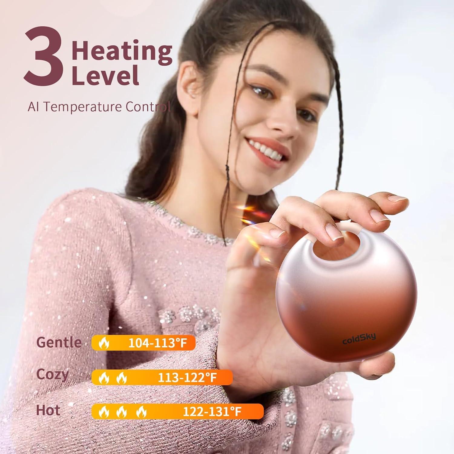 Calentador de Manos Eléctrico coldSky YL129 4000mAh Naranja