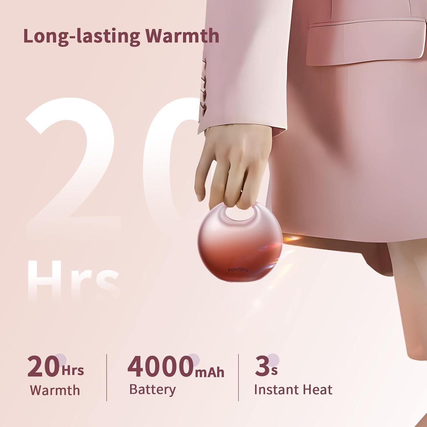 Calentador de Manos Eléctrico coldSky YL129 4000mAh Naranja